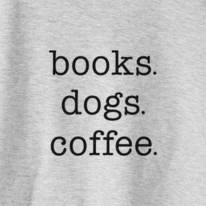 books. dogs. coffee.