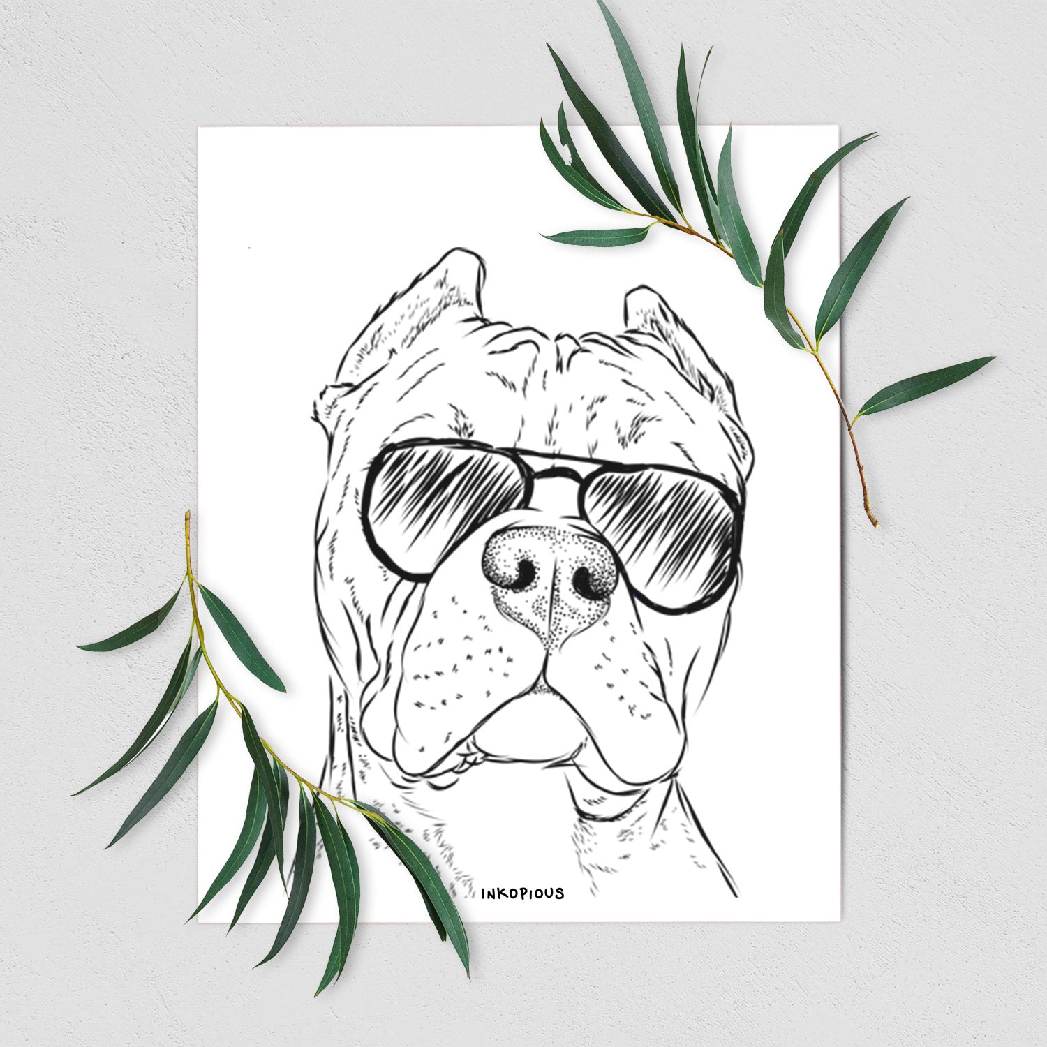 Bam Bam the Pitbull Art Print