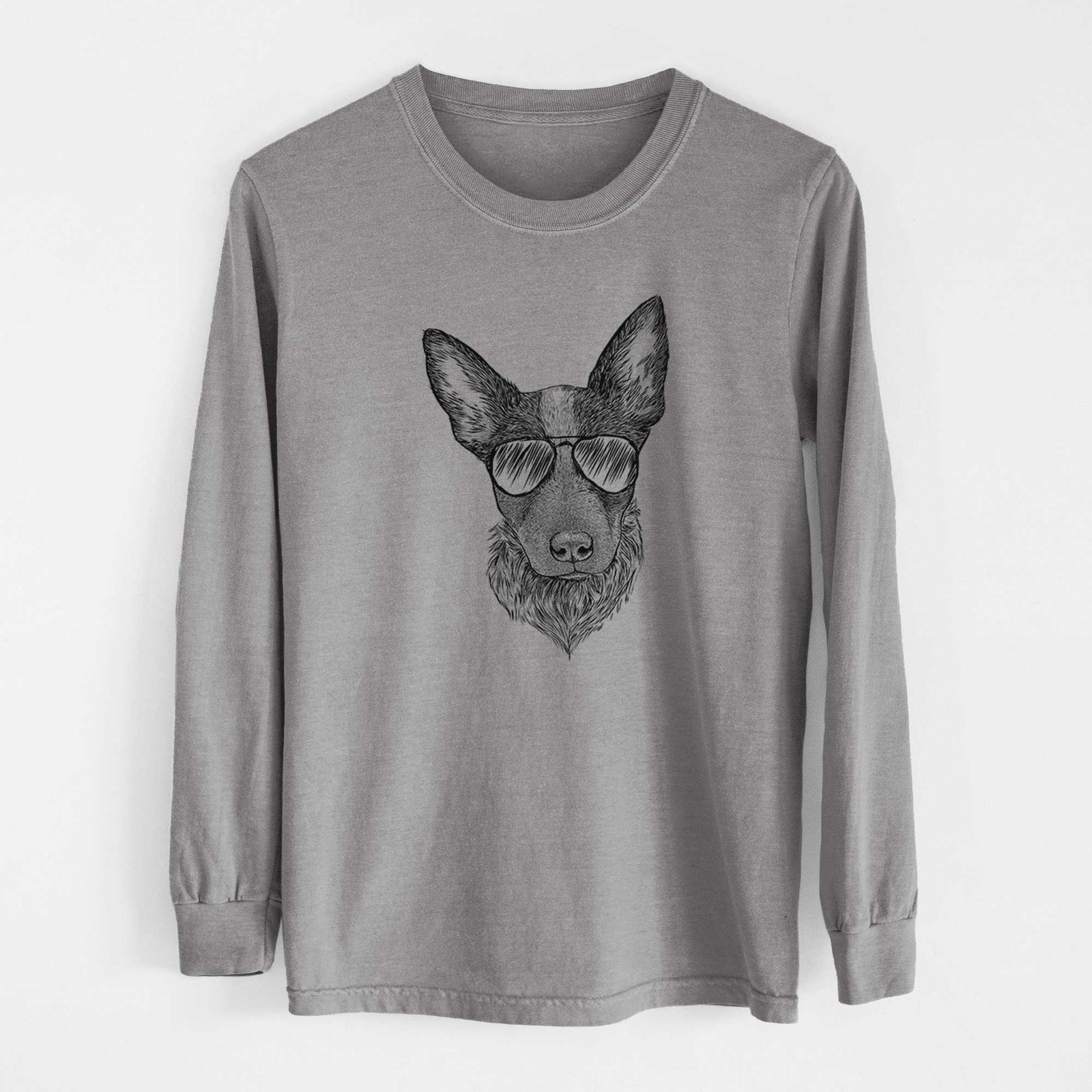 Aviator Bella the Blue Heeler Puppy - Men's Heavyweight 100% Cotton Long Sleeve