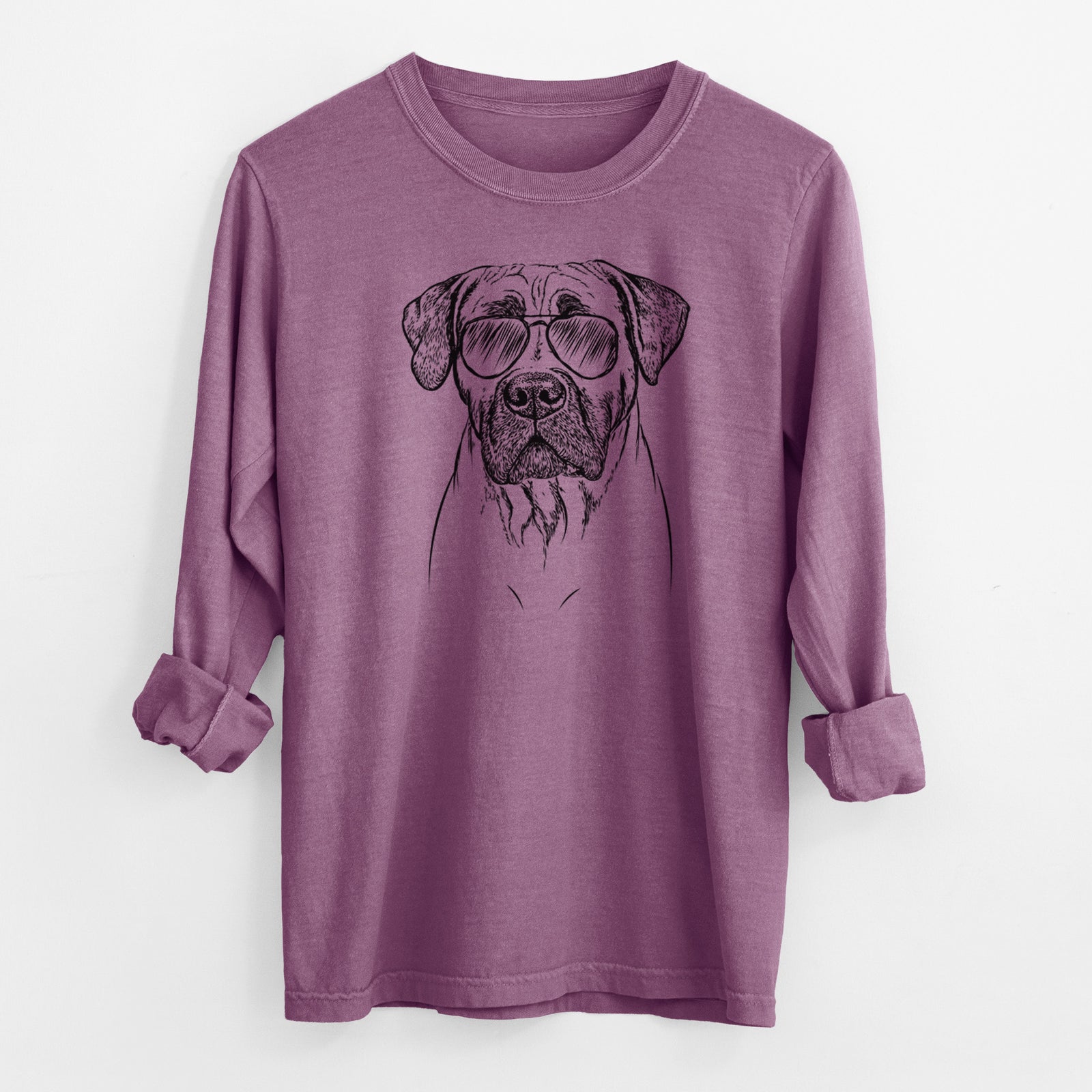 Aviator Boris the Boerboel - Men's Heavyweight 100% Cotton Long Sleeve
