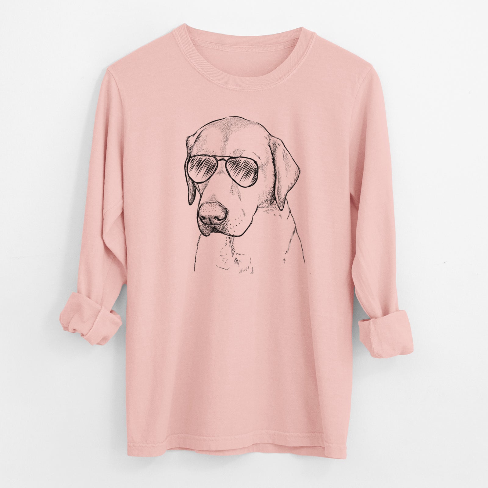 Aviator Braxton the Yellow Lab - Men's Heavyweight 100% Cotton Long Sleeve