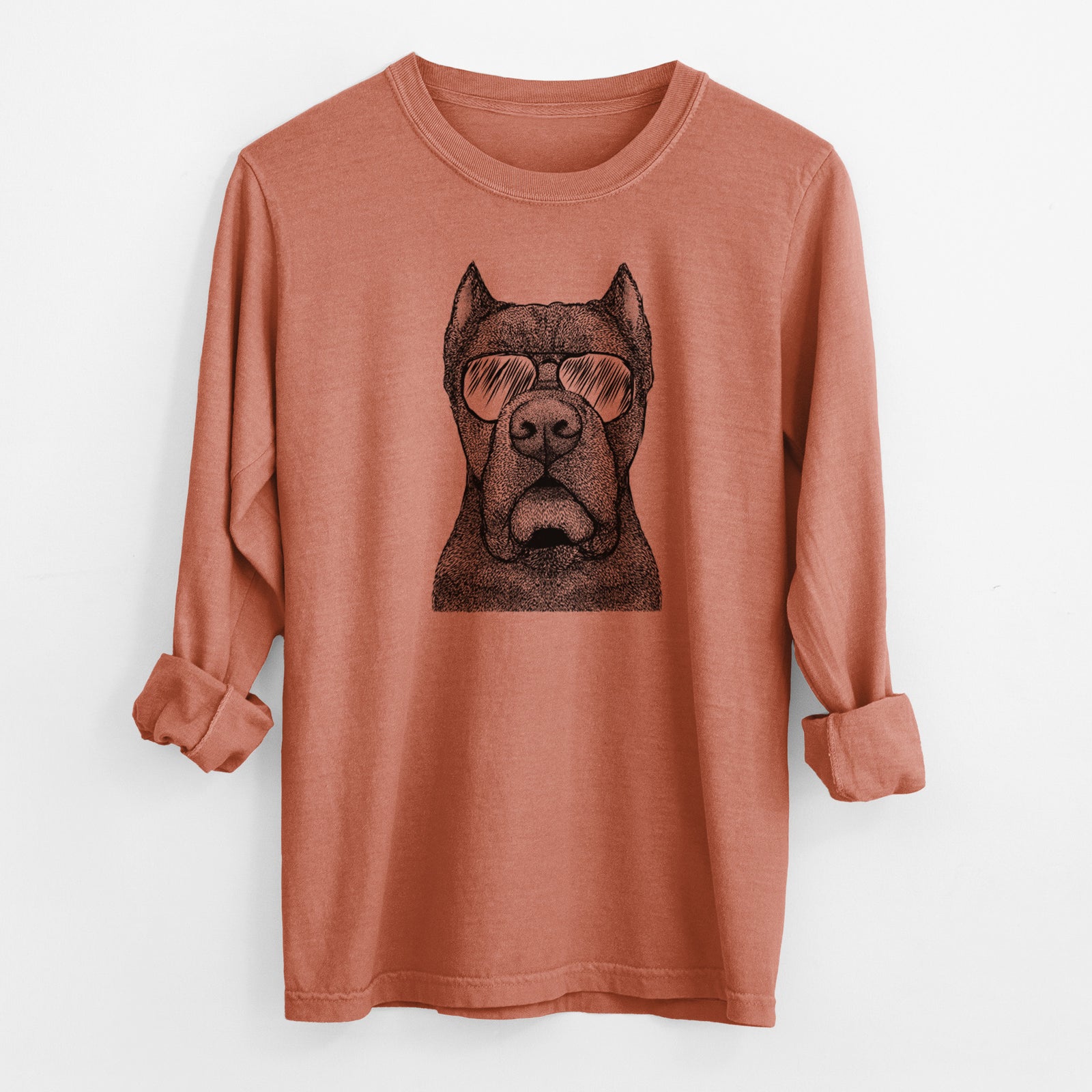 Aviator Bruno the Cane Corso - Men's Heavyweight 100% Cotton Long Sleeve