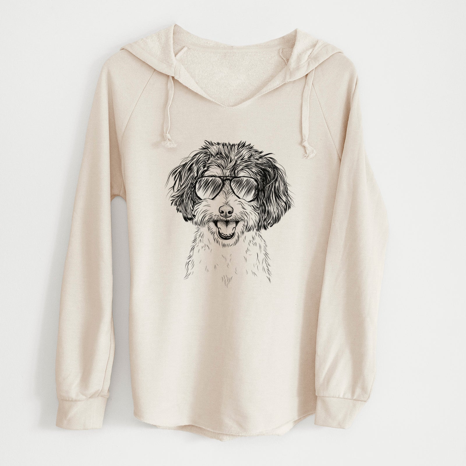 Aviator Carlos the Cavapoo - Cali Wave Hooded Sweatshirt