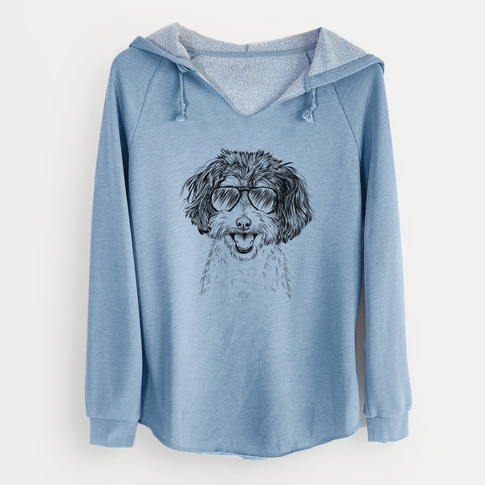 Aviator Carlos the Cavapoo - Cali Wave Hooded Sweatshirt