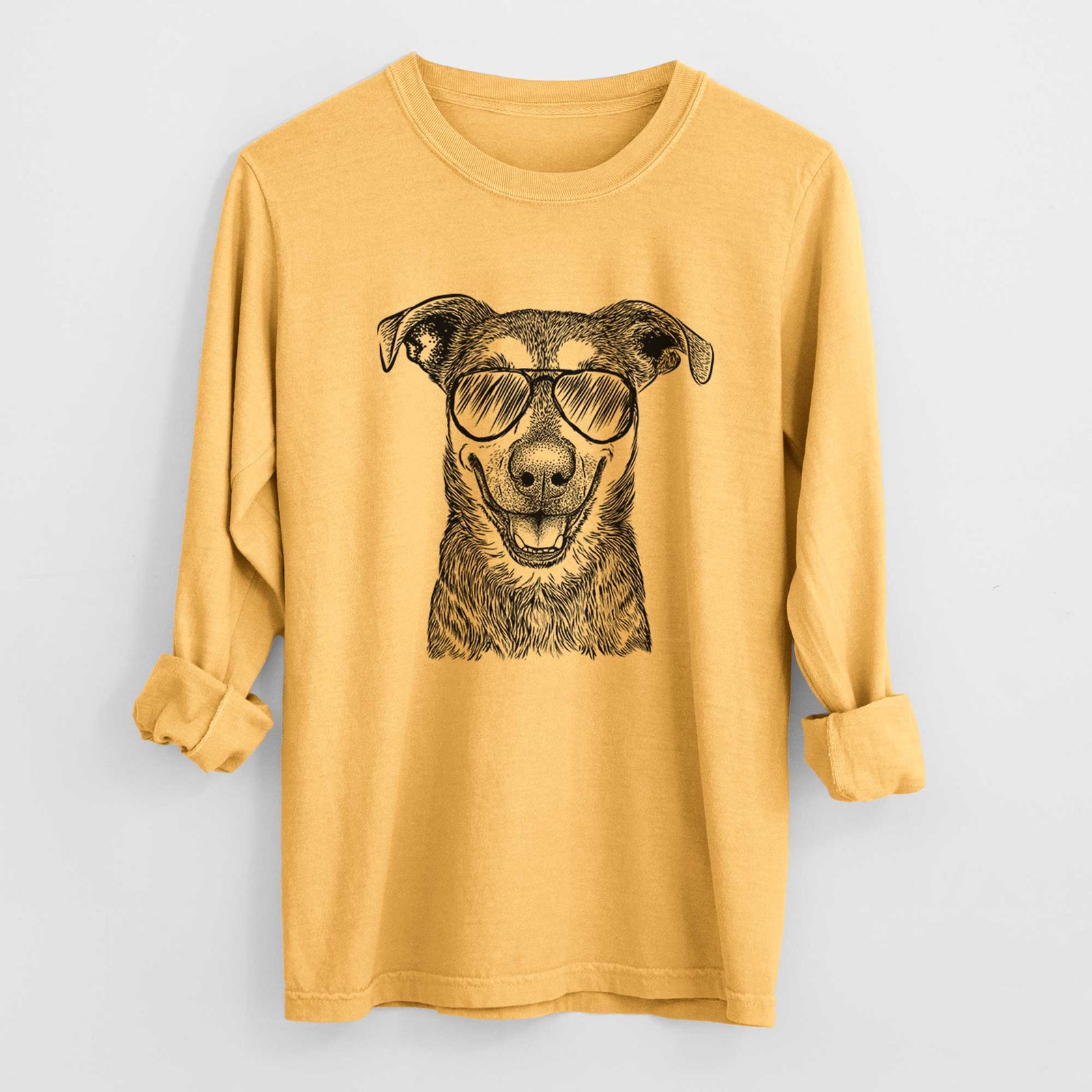 Aviator Case the Mixed Breed - Men's Heavyweight 100% Cotton Long Sleeve