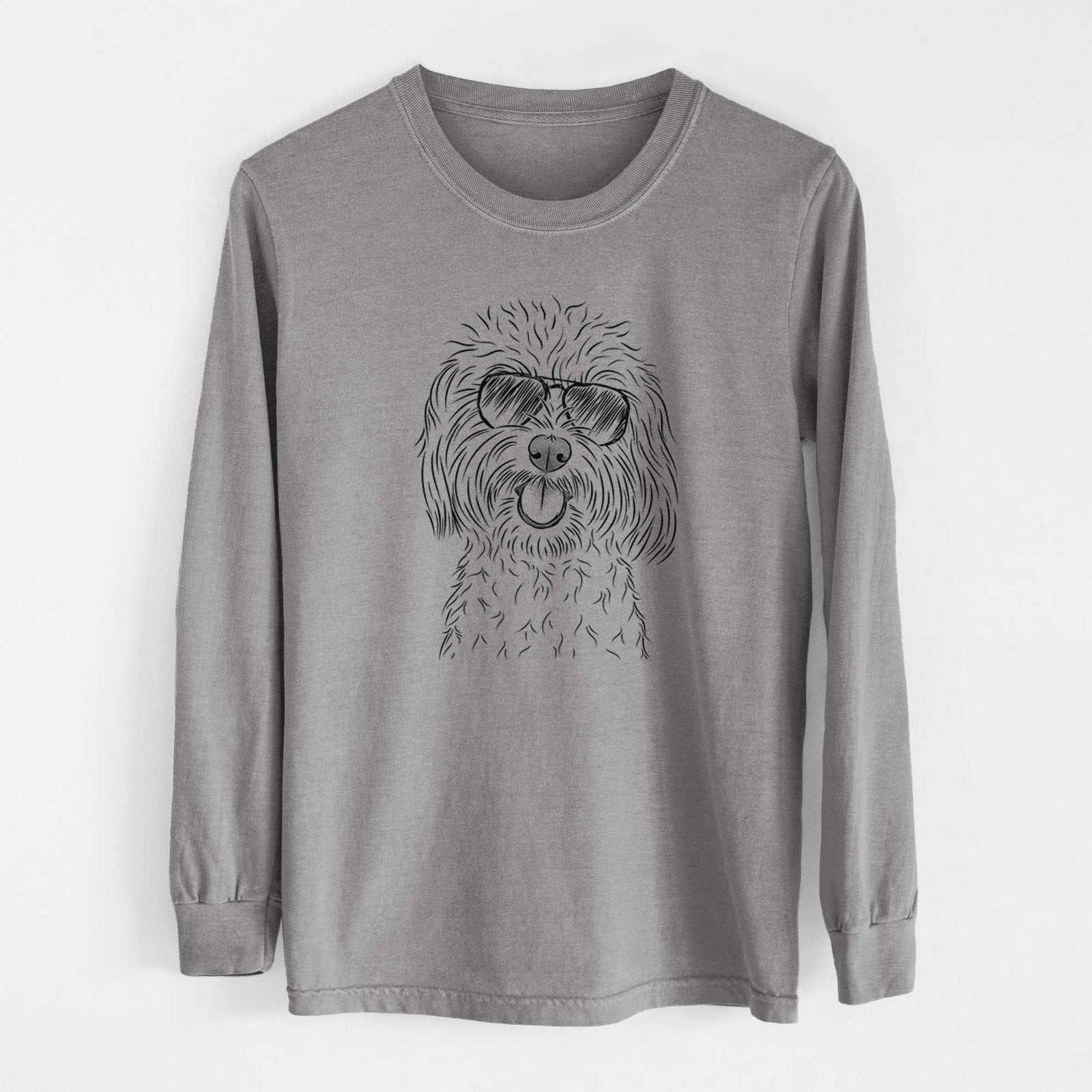 Aviator Cuddles the Coton de Tulear - Men's Heavyweight 100% Cotton Long Sleeve