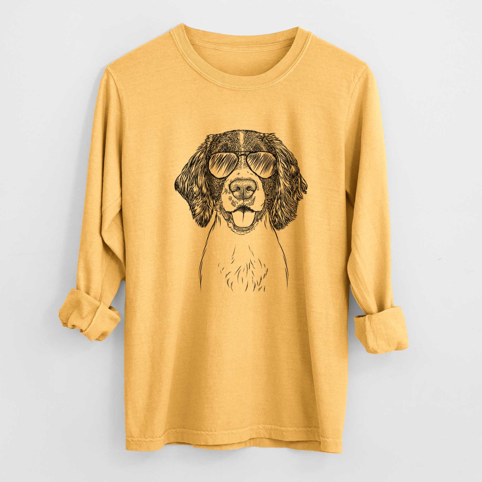 Aviator Ever the English Springer Spaniel - Men's Heavyweight 100% Cotton Long Sleeve