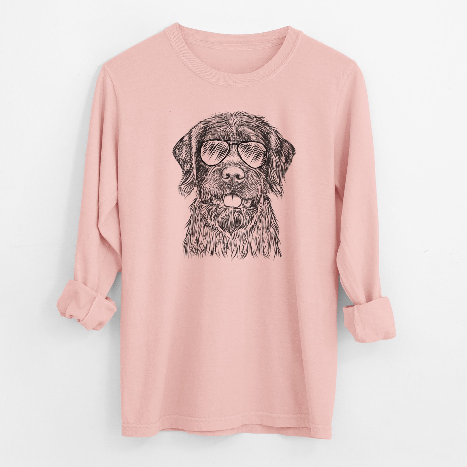 Aviator Fletcher the Wirehaired Pointing Griffon - Men's Heavyweight 100% Cotton Long Sleeve