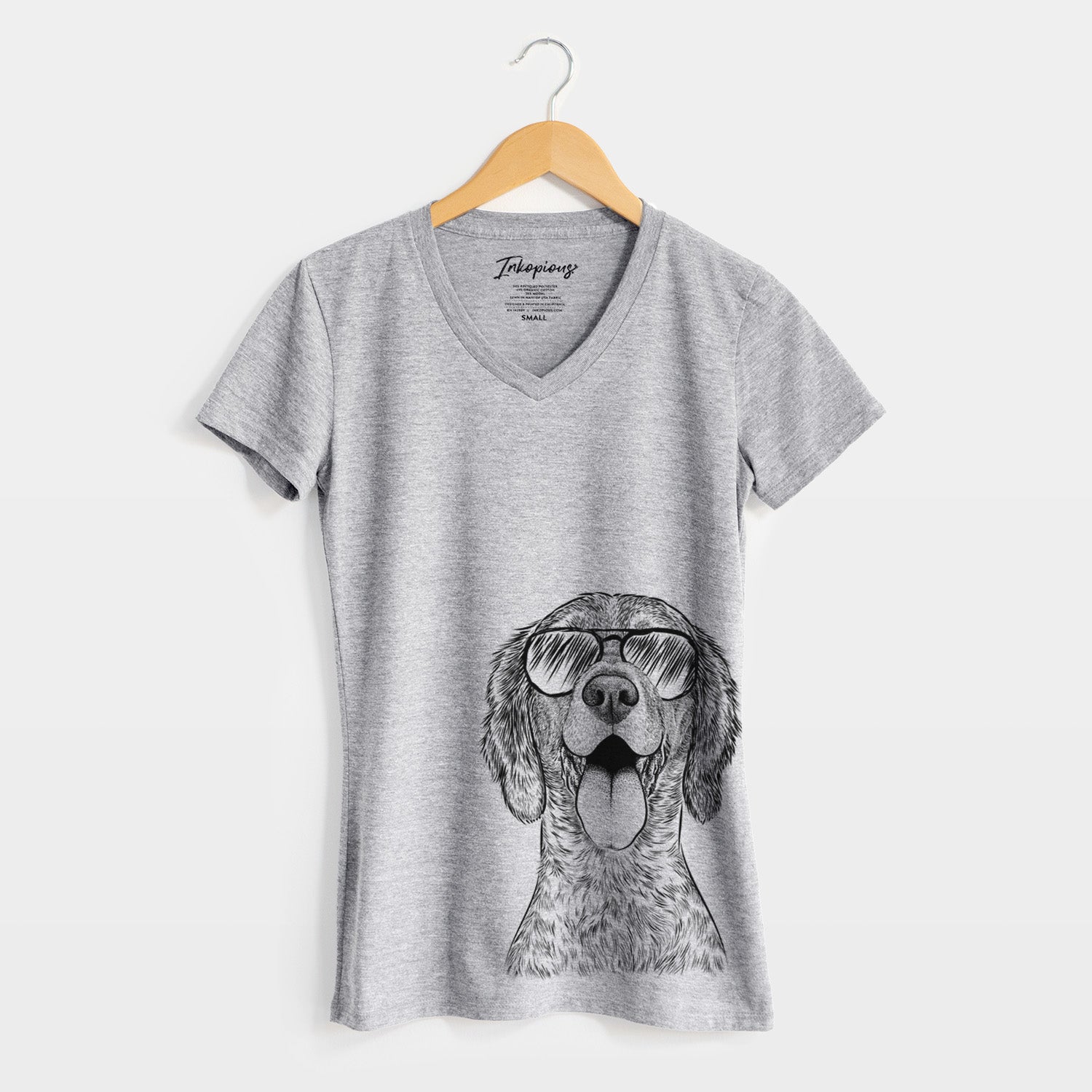 Aviator Freddy the English Setter - Women's V-neck Shirt