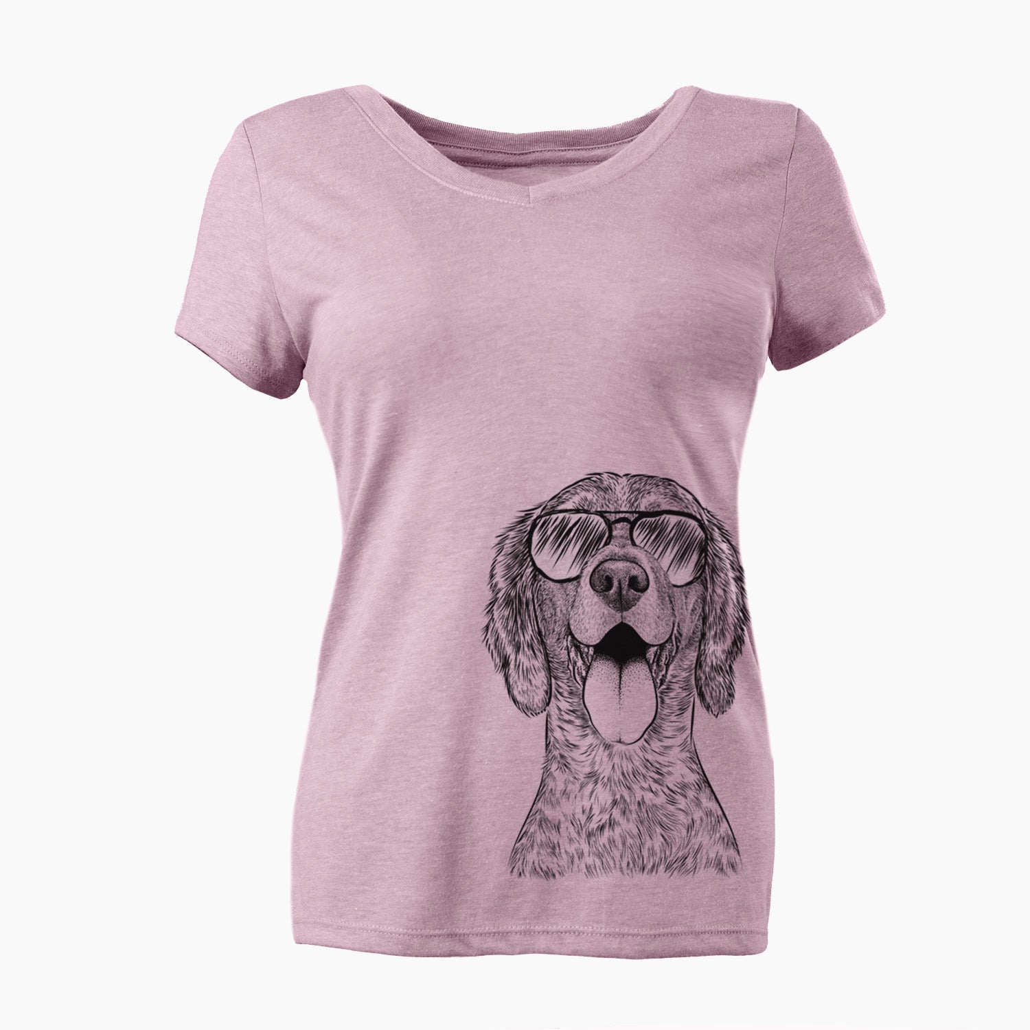 Aviator Freddy the English Setter - Women's V-neck Shirt