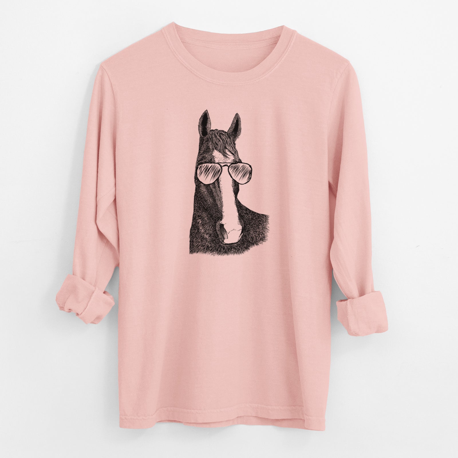 Aviator Gibson the Tennessee Walking Horse - Men's Heavyweight 100% Cotton Long Sleeve