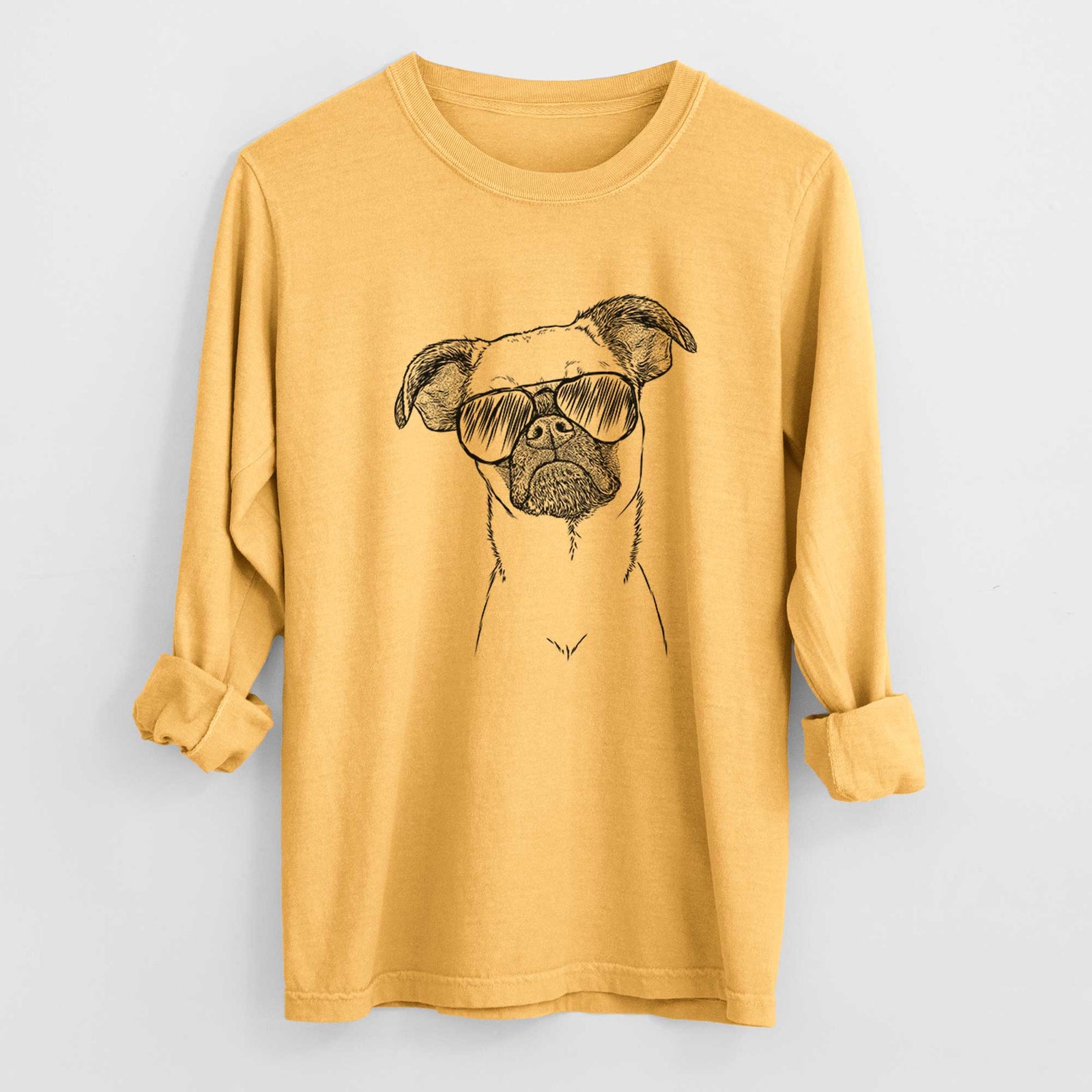 Aviator Groot the Brussels Griffon - Men's Heavyweight 100% Cotton Long Sleeve