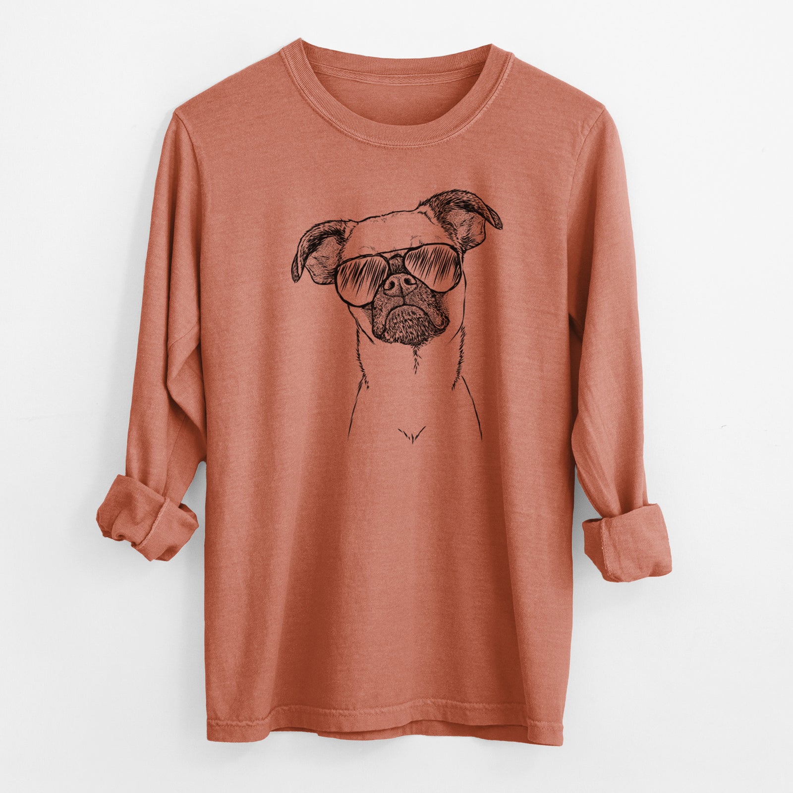 Aviator Groot the Brussels Griffon - Men's Heavyweight 100% Cotton Long Sleeve