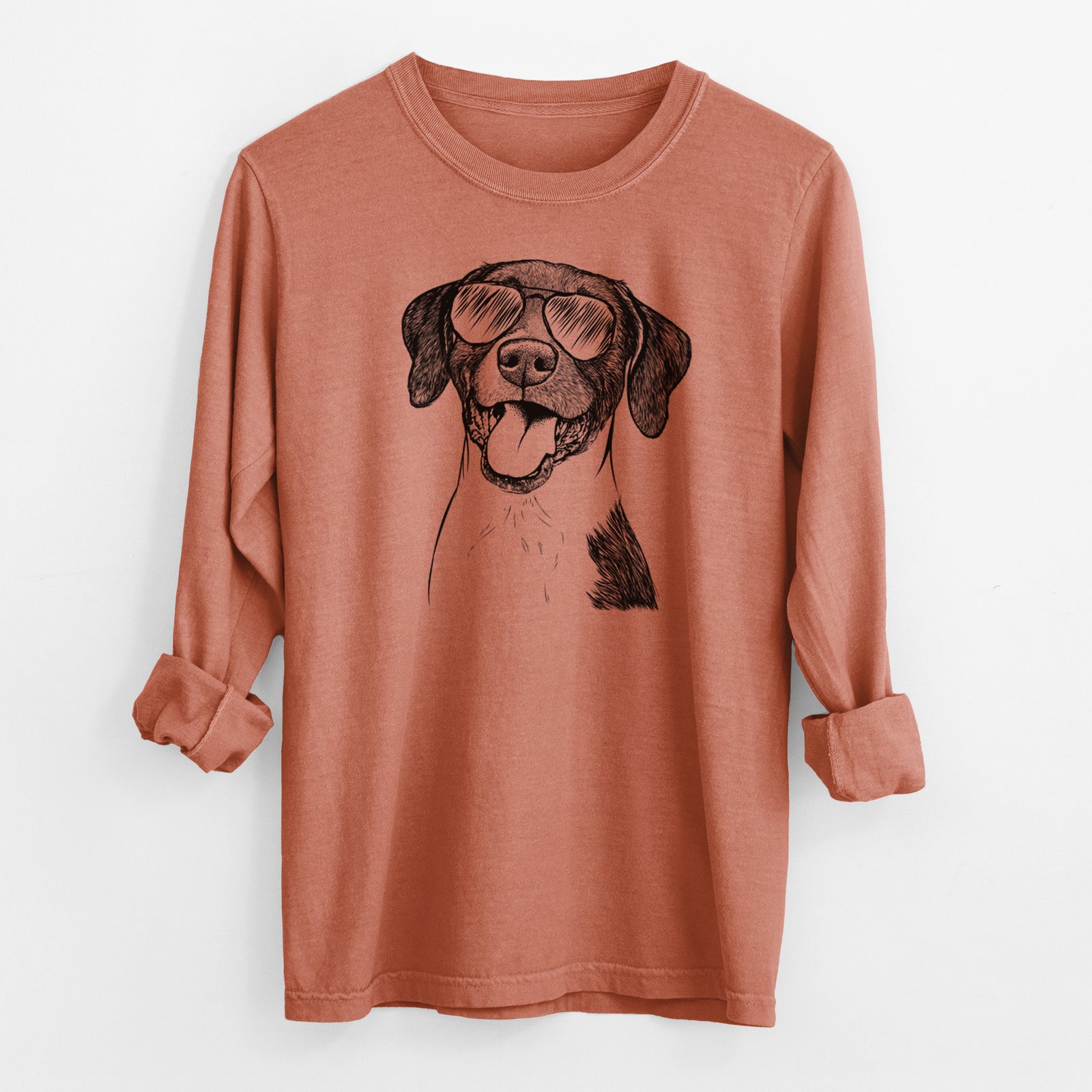 Aviator Harper the Mixed Breed - Men's Heavyweight 100% Cotton Long Sleeve
