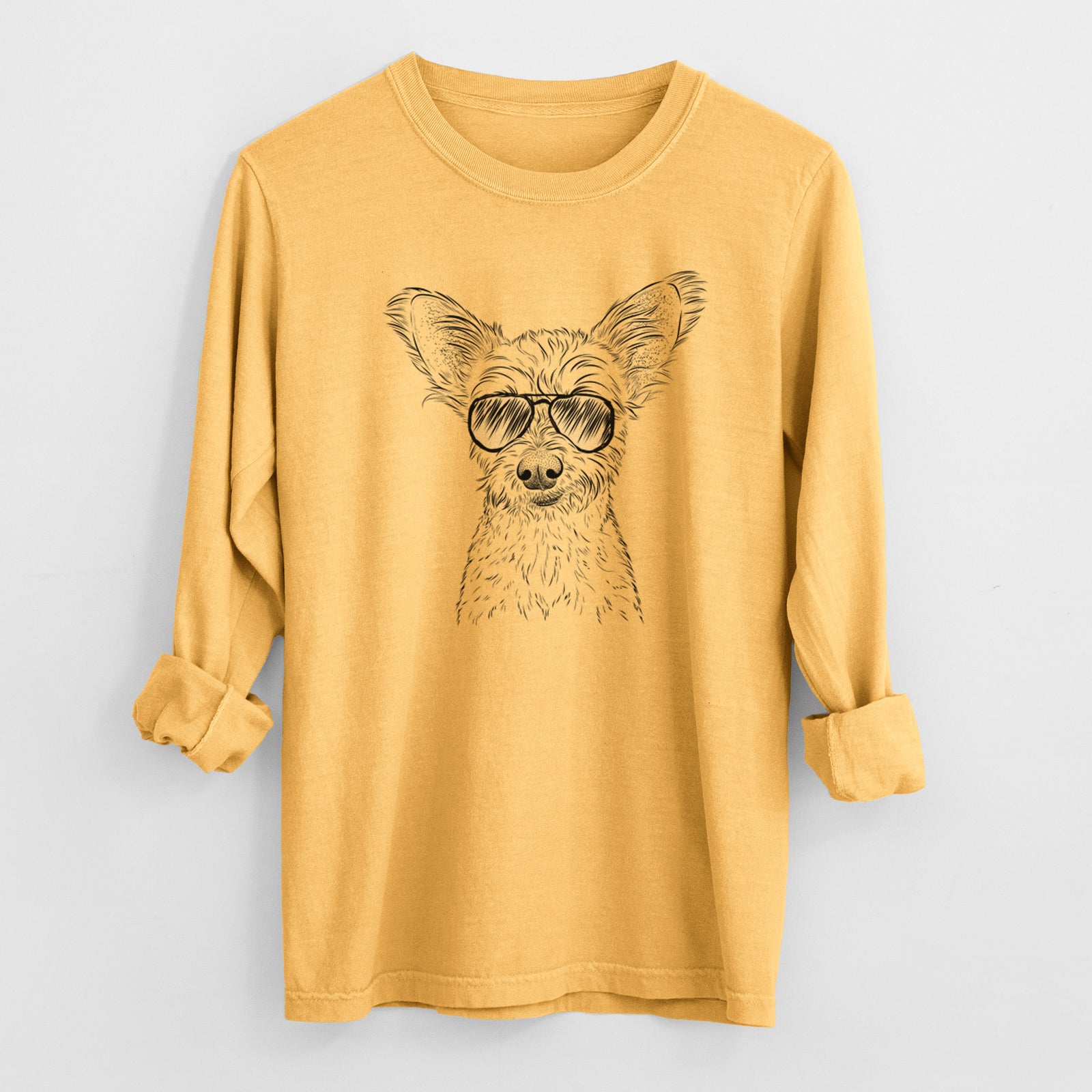 Aviators Heidi the Schnauzer Mix - Heavyweight 100% Cotton Long Sleeve
