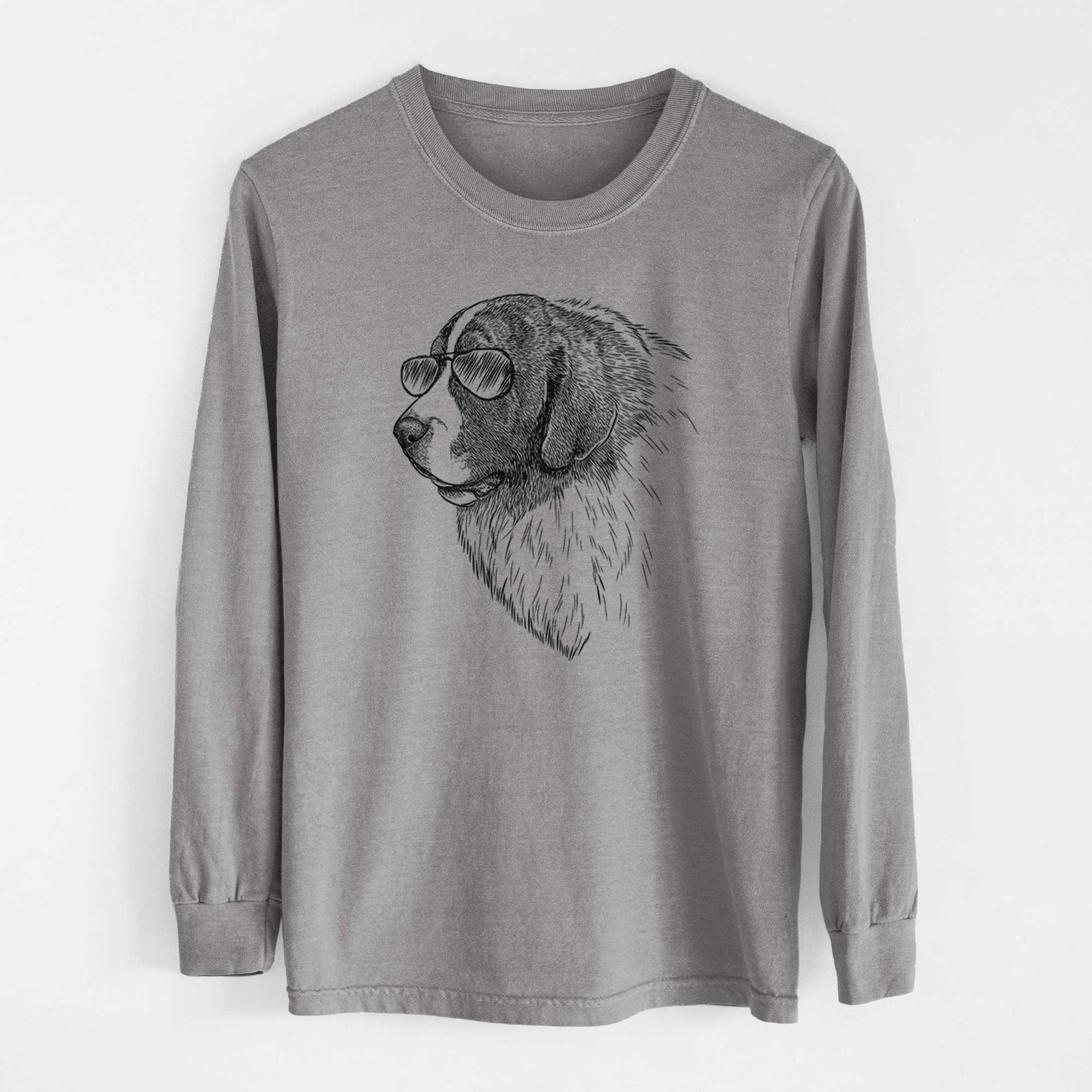 Aviator Magnus the Pyrenean Mastiff - Men's Heavyweight 100% Cotton Long Sleeve