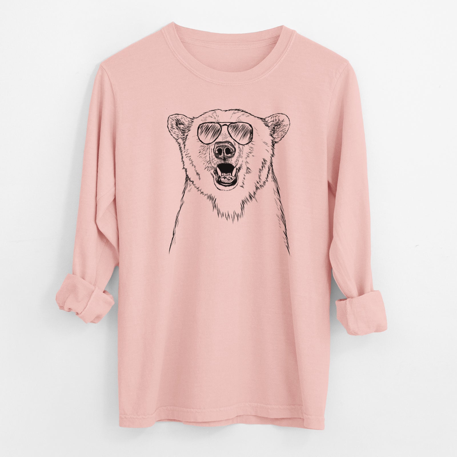 Aviator Oslo the Polar Bear - Men's Heavyweight 100% Cotton Long Sleeve
