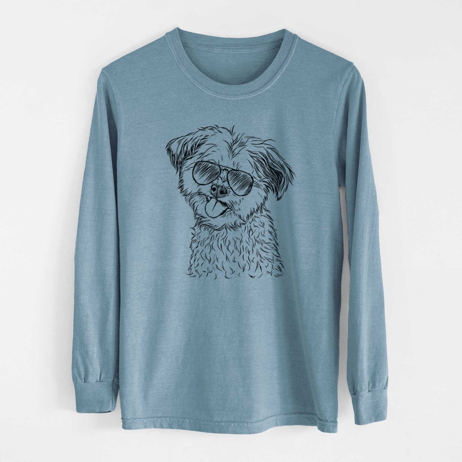 Aviator Puff the Malshi - Men's Heavyweight 100% Cotton Long Sleeve