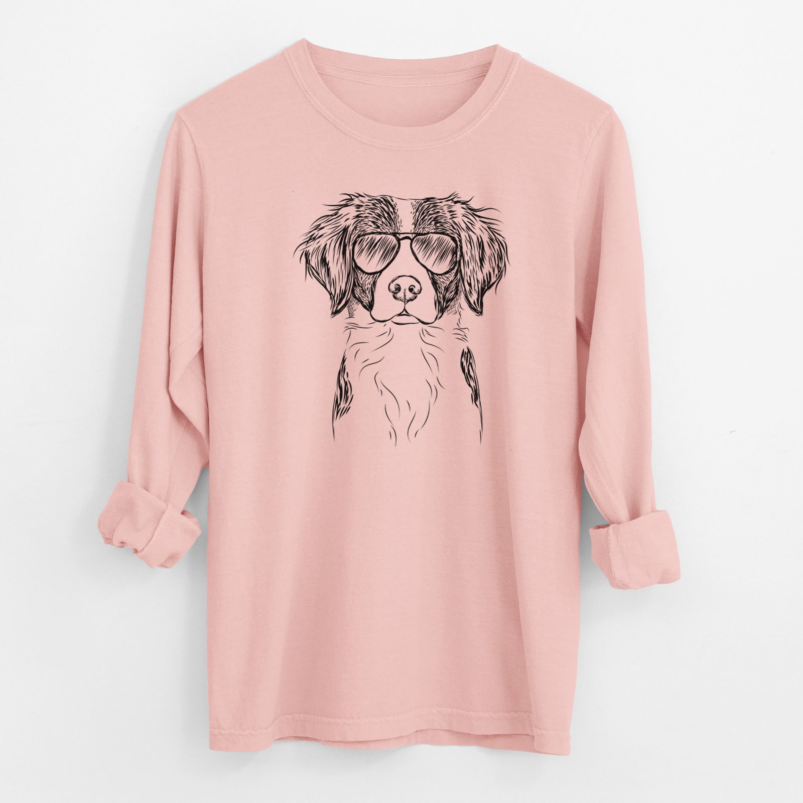 Aviator Remi the Brittany - Men's Heavyweight 100% Cotton Long Sleeve