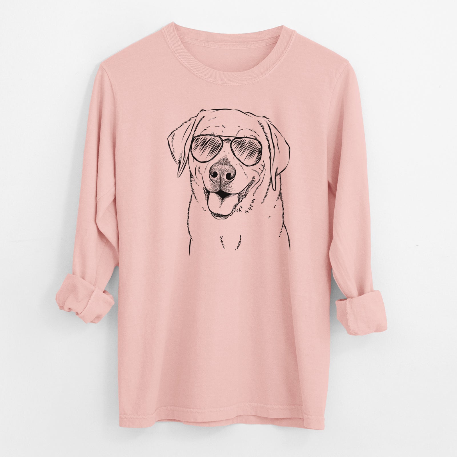Aviator Sanford the Labrador Retriever - Men's Heavyweight 100% Cotton Long Sleeve