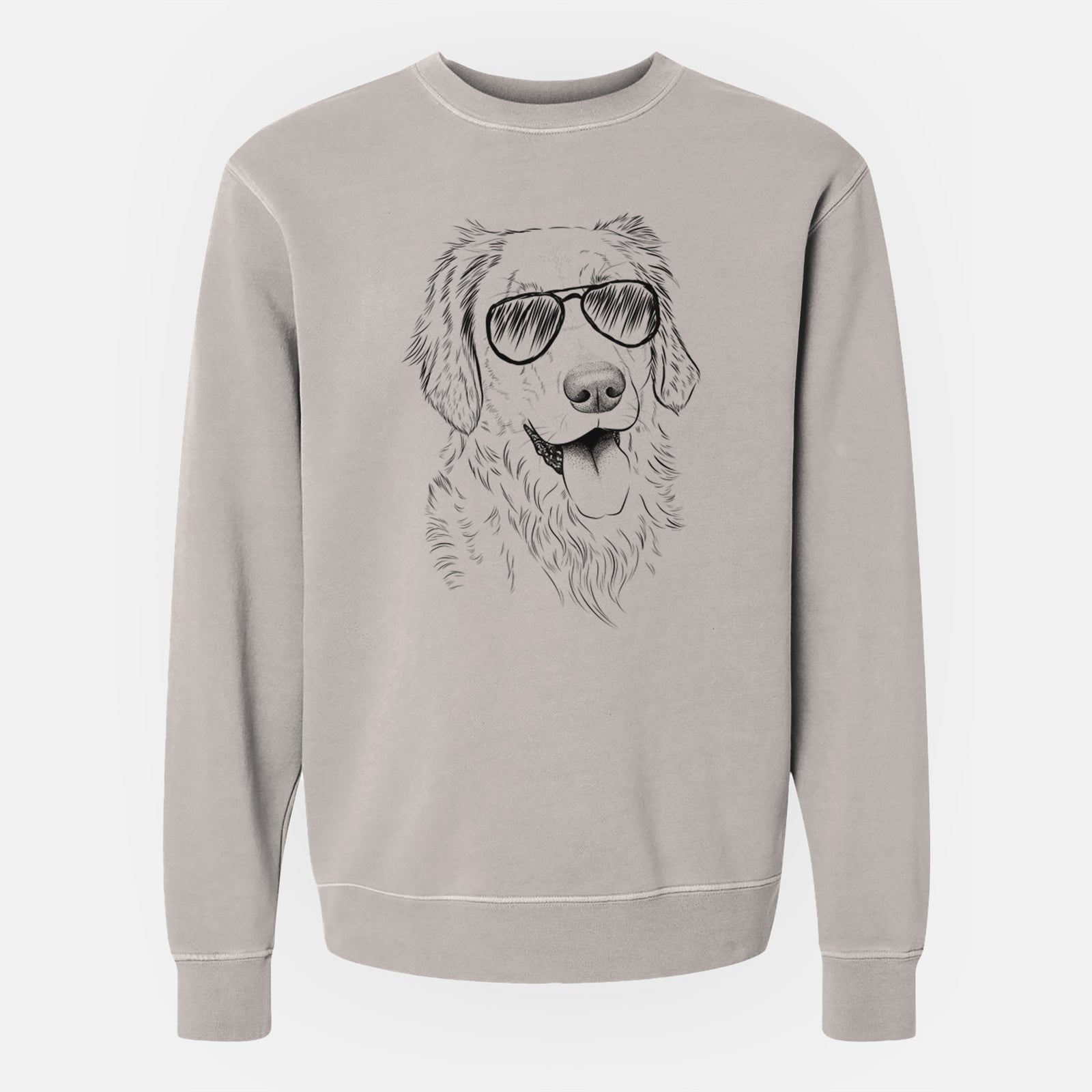 Aviator Semba the Golden Retriever - Unisex Pigment Dyed Crew Sweatshirt
