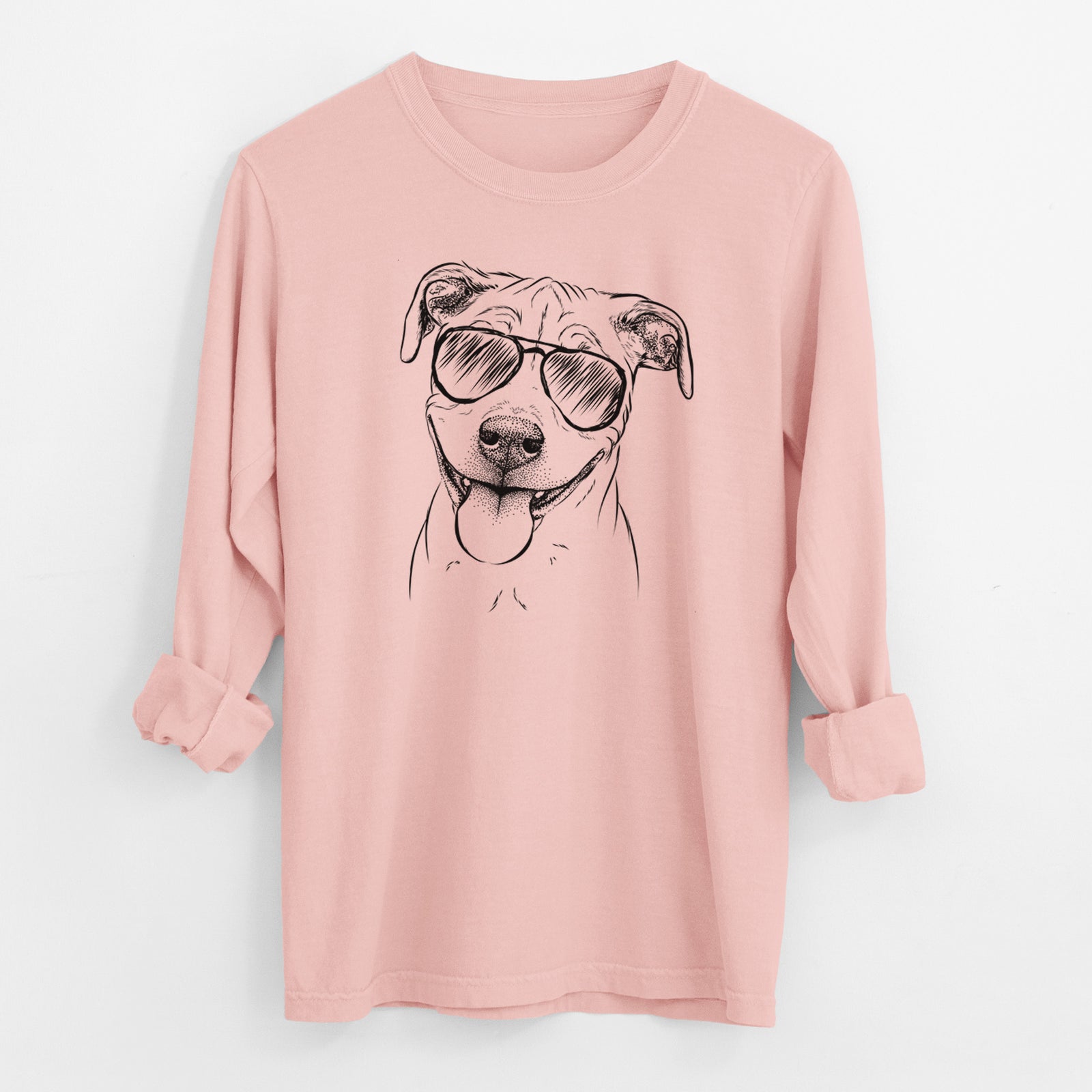 Aviator Skye the Pitweiler - Men's Heavyweight 100% Cotton Long Sleeve