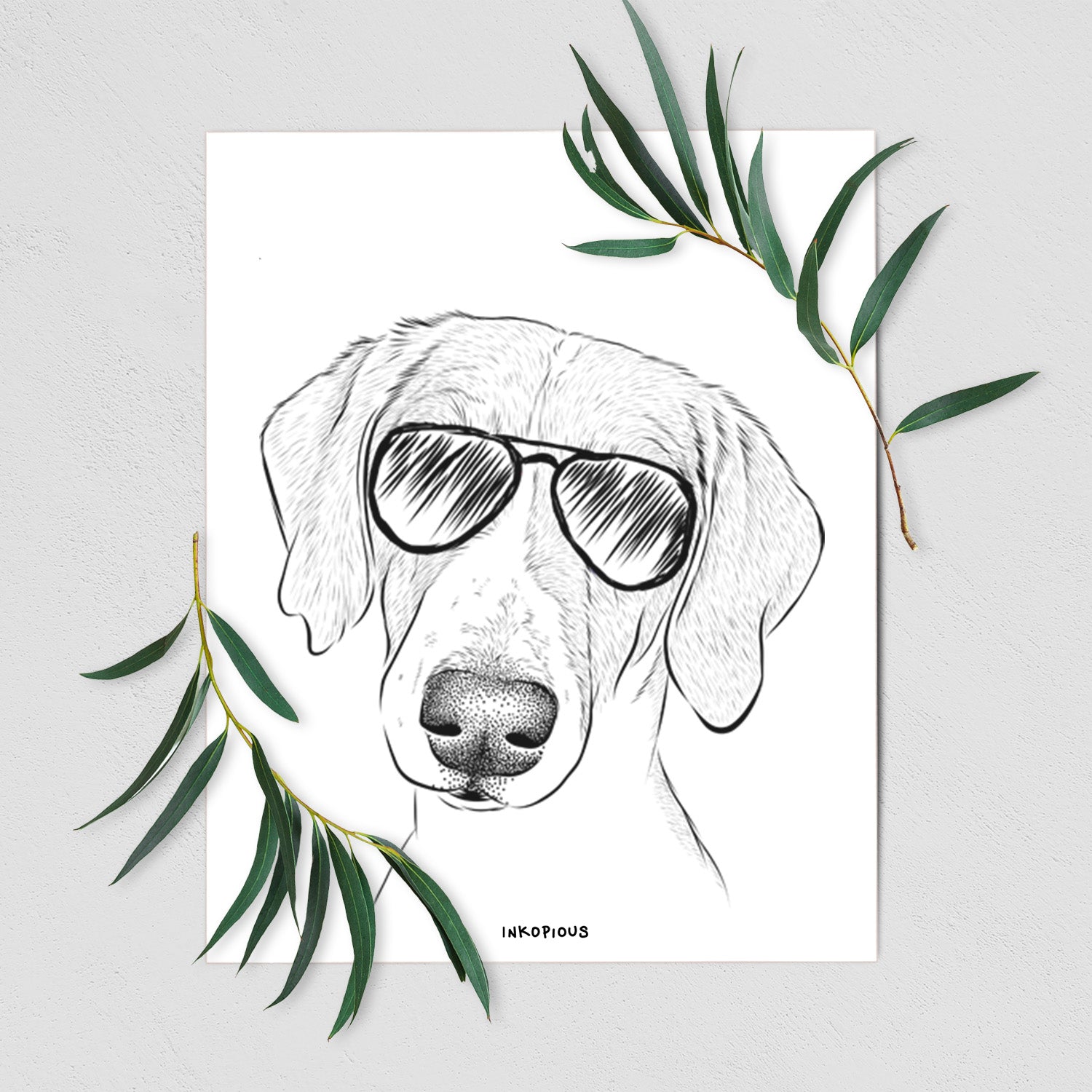 Stanley the Foxhound Art Print