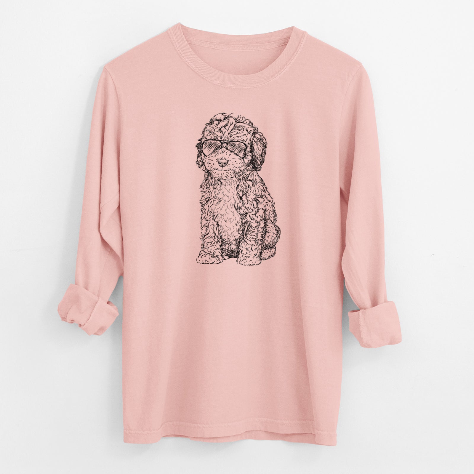 Aviator Sweet Tea the Mini Doodle - Men's Heavyweight 100% Cotton Long Sleeve