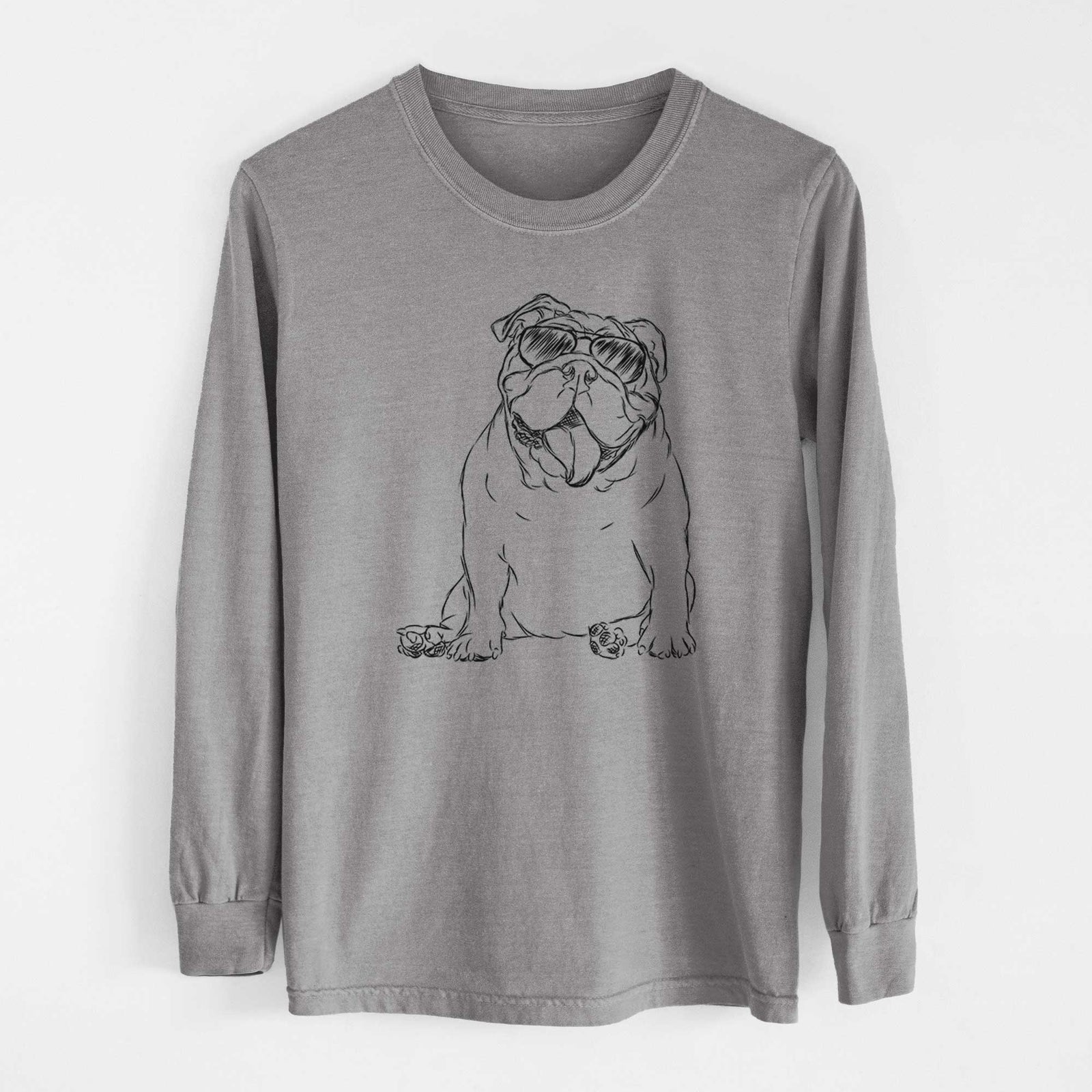 Aviator Tank the English Bulldog - Men's Heavyweight 100% Cotton Long Sleeve