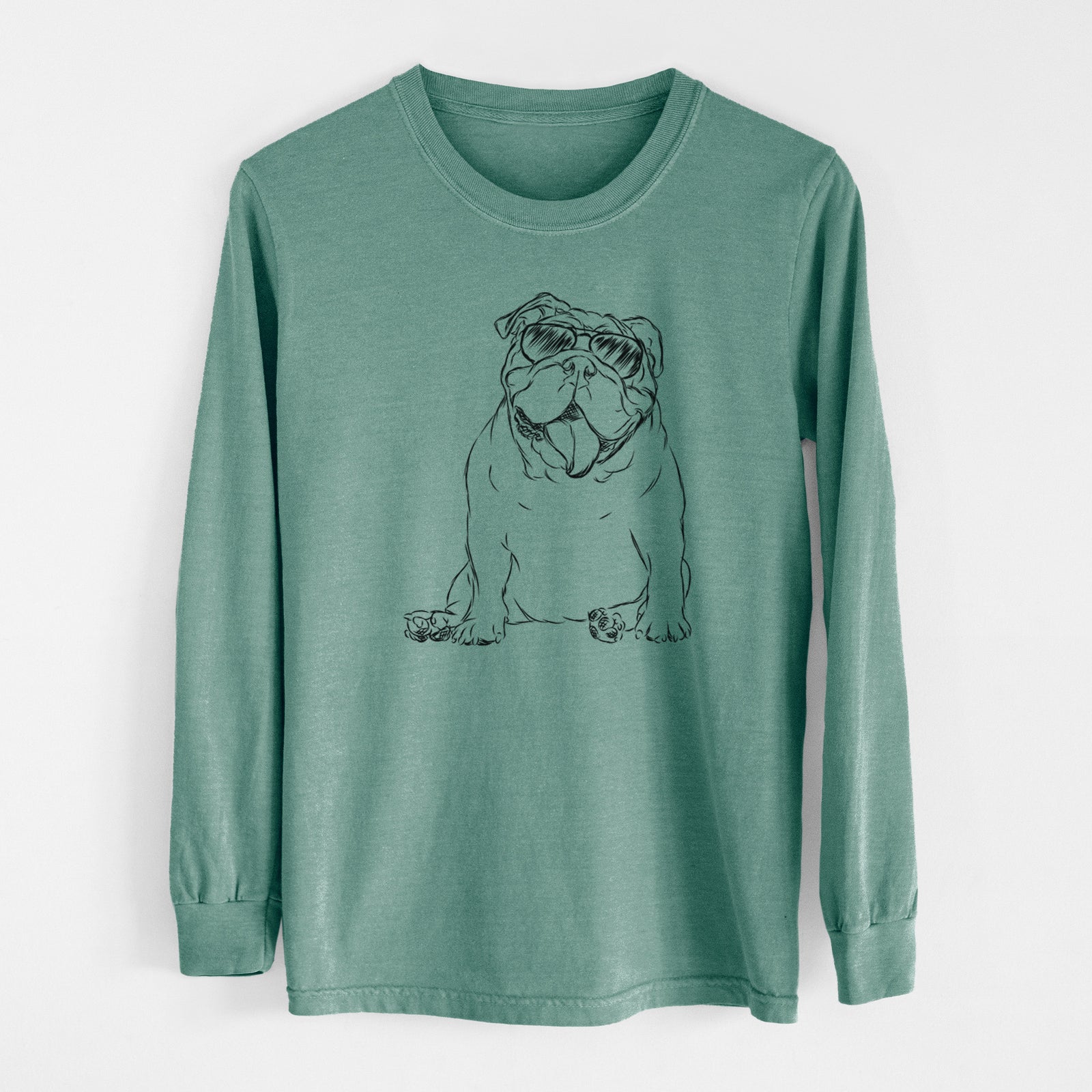 Aviator Tank the English Bulldog - Men's Heavyweight 100% Cotton Long Sleeve