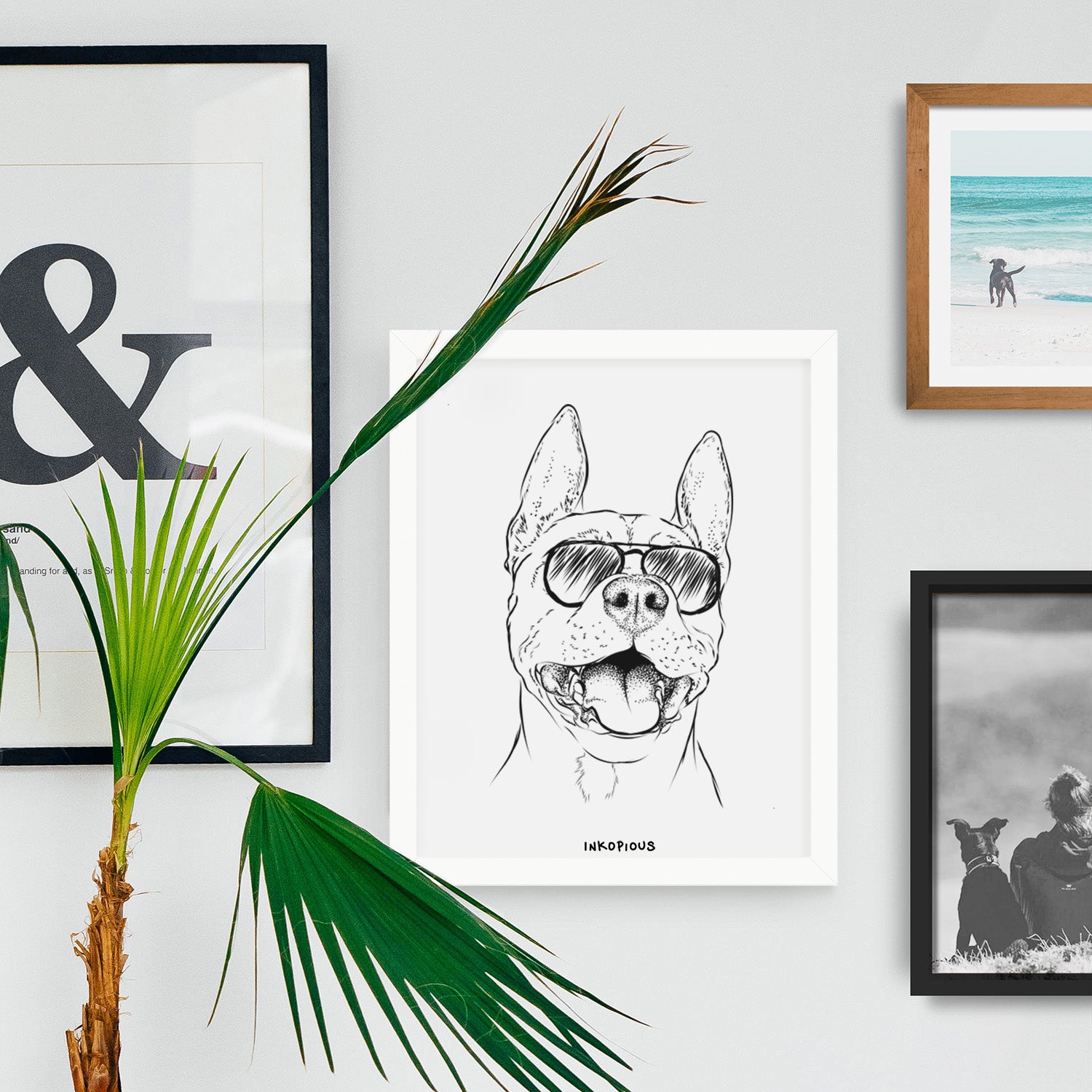Wally the Pitbull Art Print