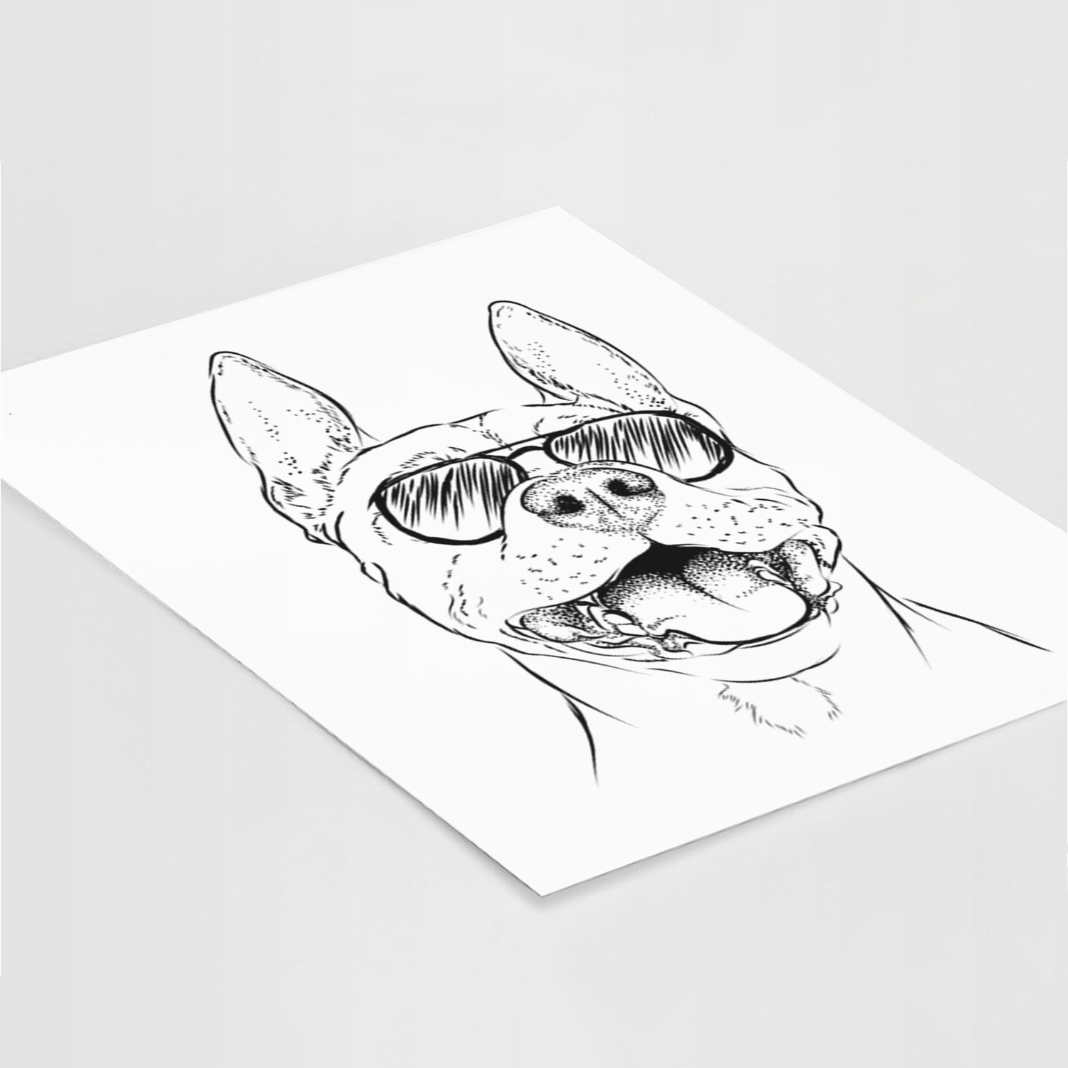 Wally the Pitbull Art Print