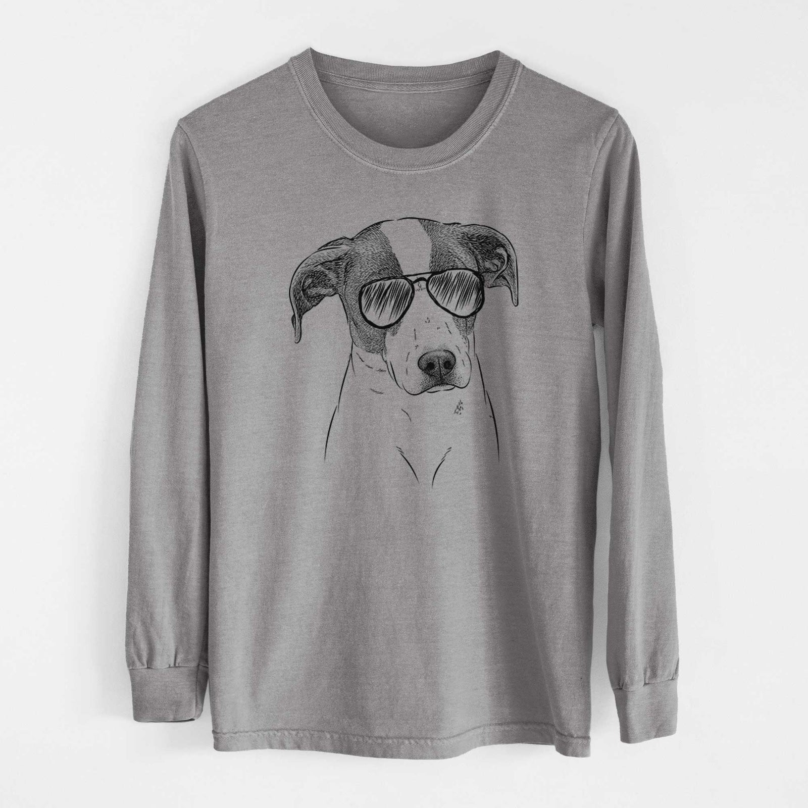 Aviator Zephyr the Pointer Mix - Men's Heavyweight 100% Cotton Long Sleeve
