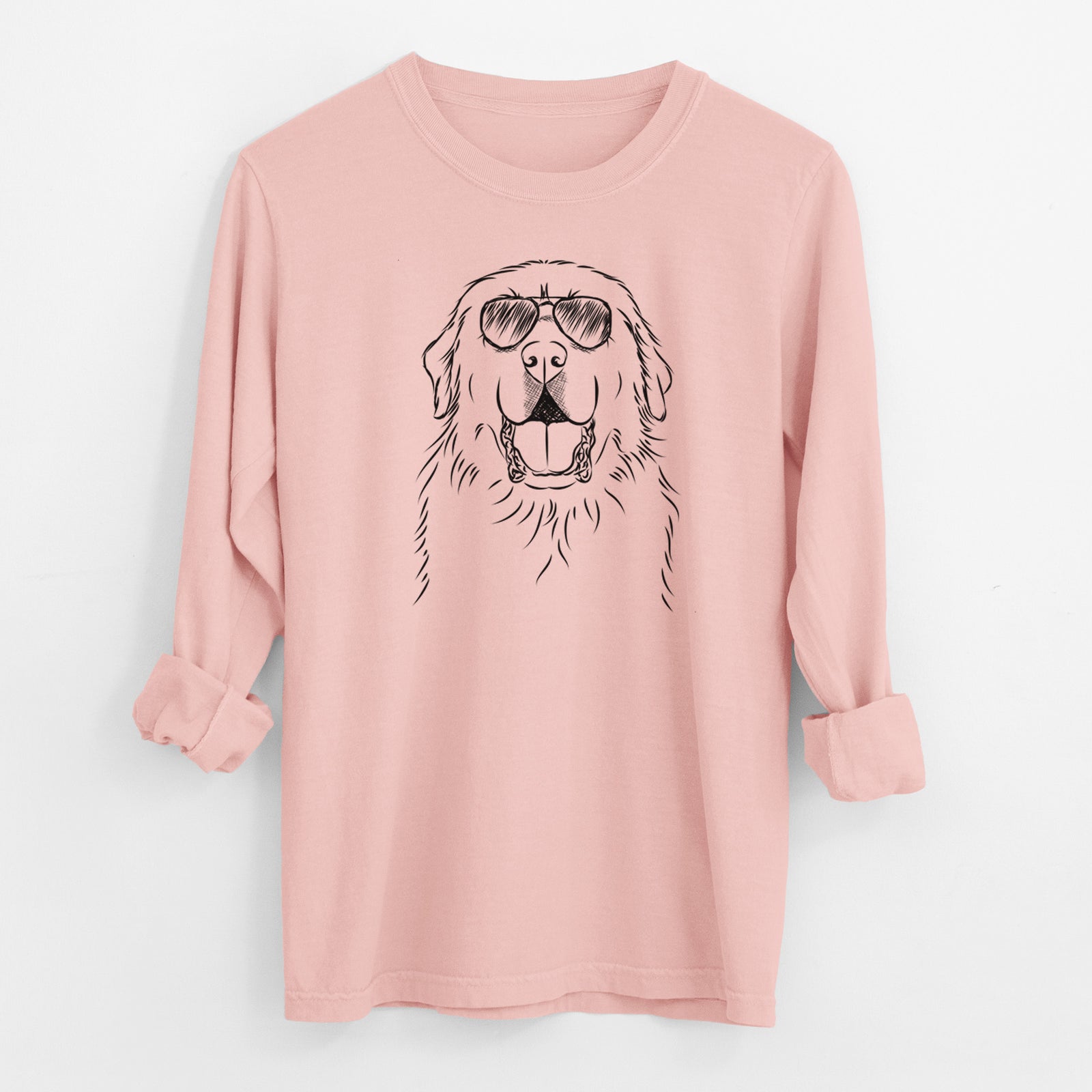 Aviator Zeus the Great Pyrenees - Men's Heavyweight 100% Cotton Long Sleeve