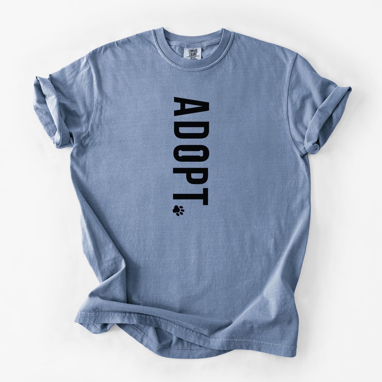 Adopt. - Unisex Comfort Colors Garment-Dyed Heavyweight T-shirt in Blue Jean