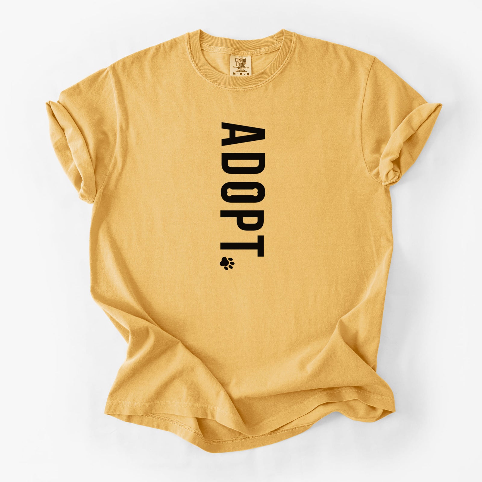 Adopt. - Unisex Comfort Colors Garment-Dyed Heavyweight T-shirt in Golden Wheat