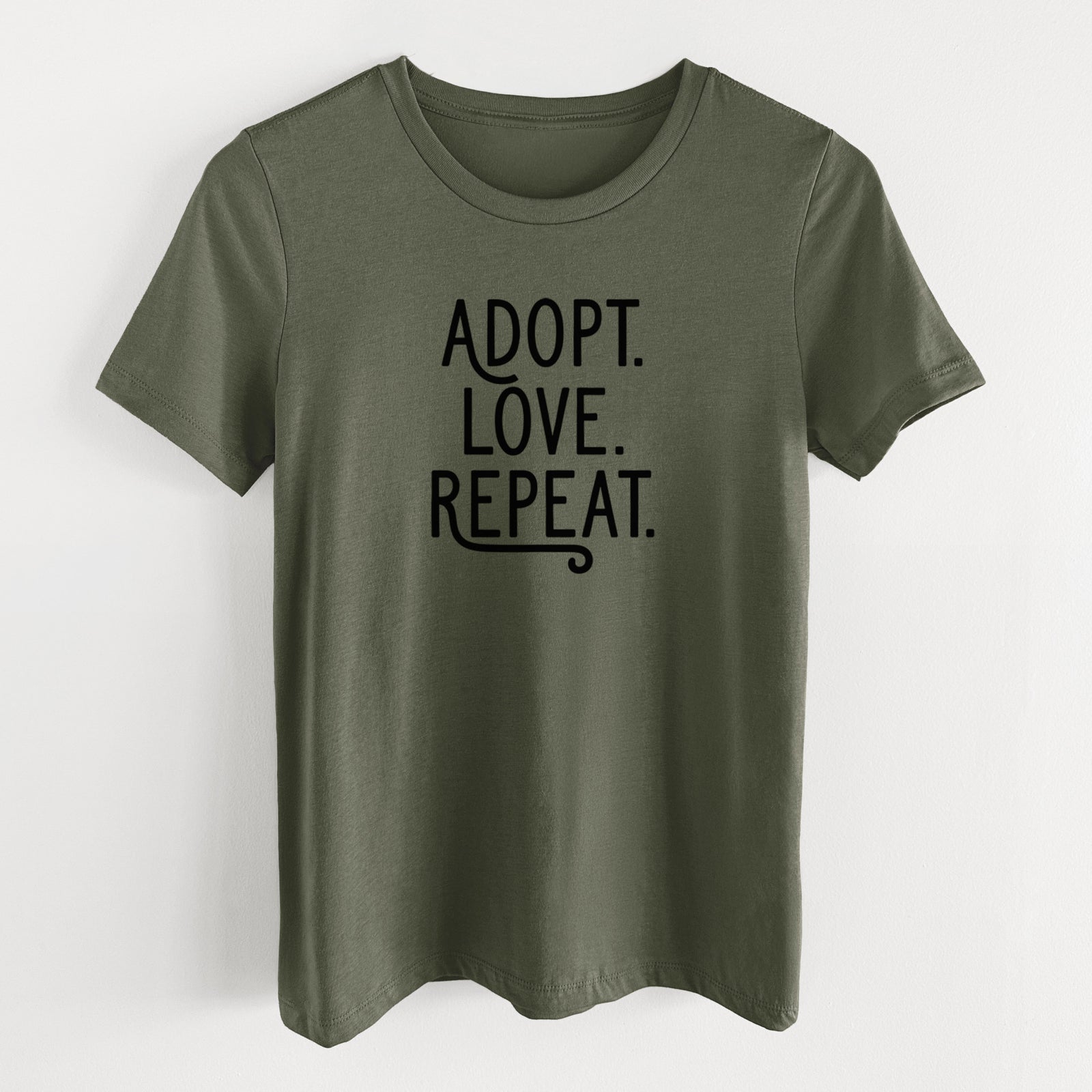 Adopt Love Repeat - Women's Lightweight Relaxed Fit 100% Cotton Crewneck