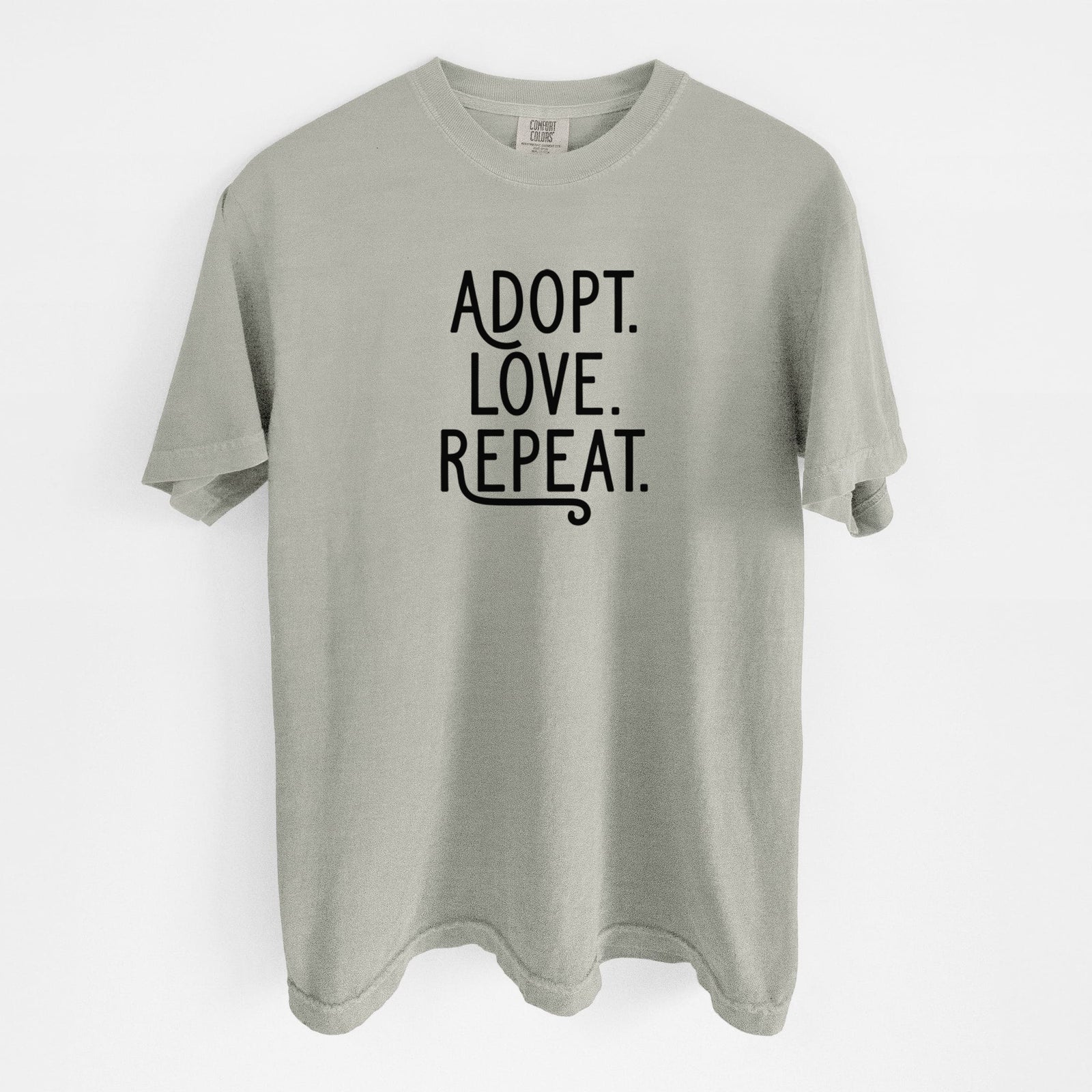 Adopt Love Repeat - Unisex Comfort Colors Garment-Dyed Heavyweight T-shirt in Sandstone