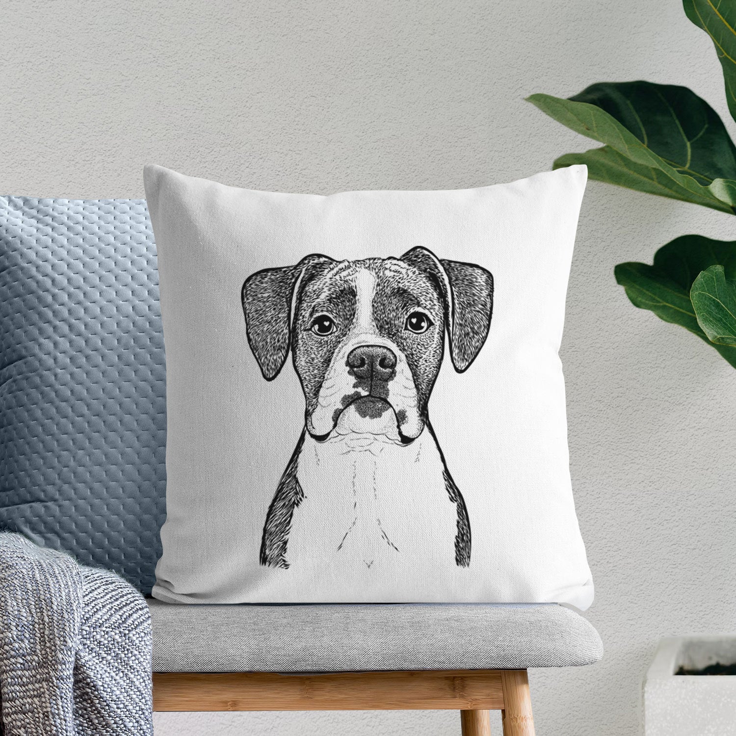 Annie the Boxer - Throw Pillow Cover