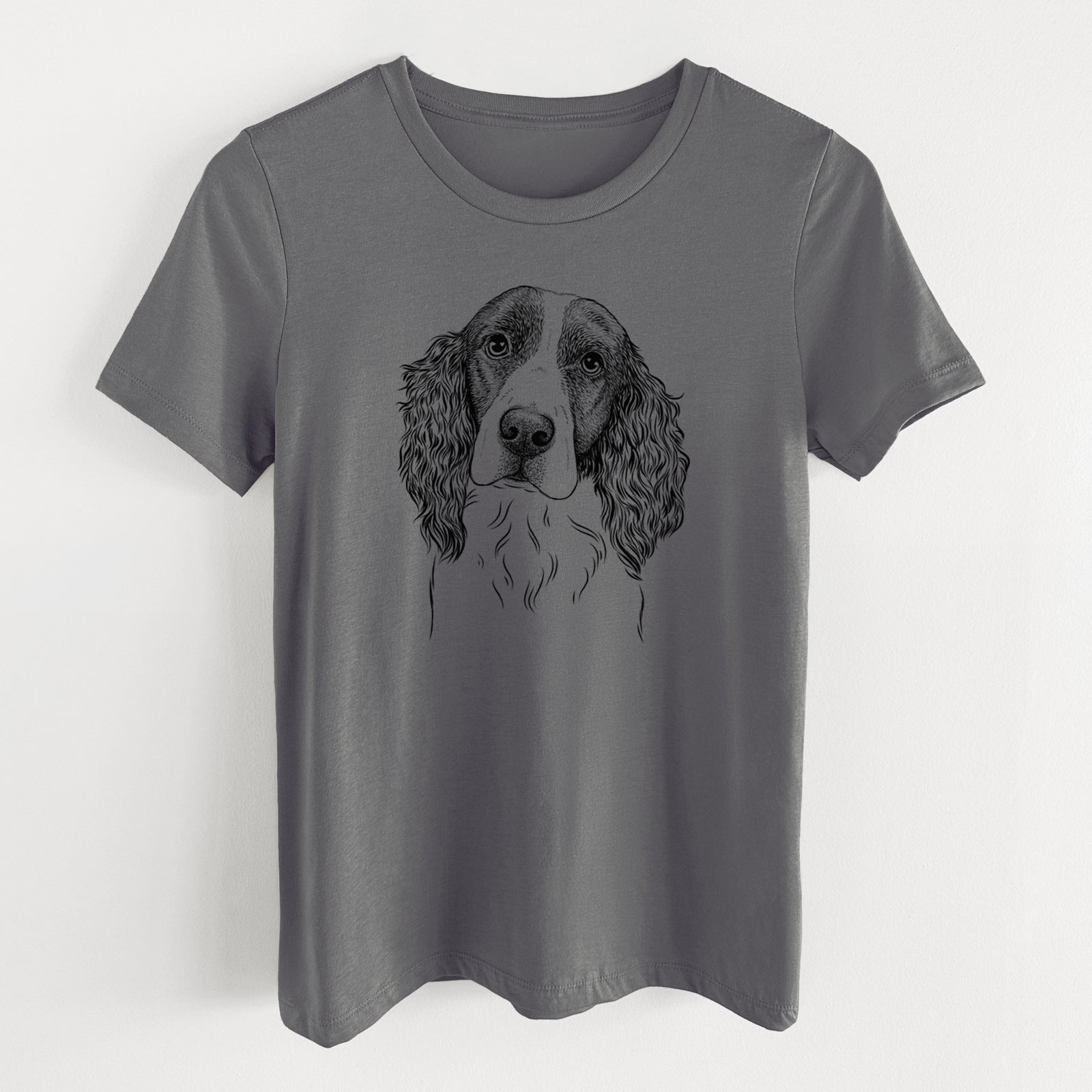 Bare Annie the English Springer Spaniel - Women's Lightweight Relaxed Fit 100% Cotton Crewneck
