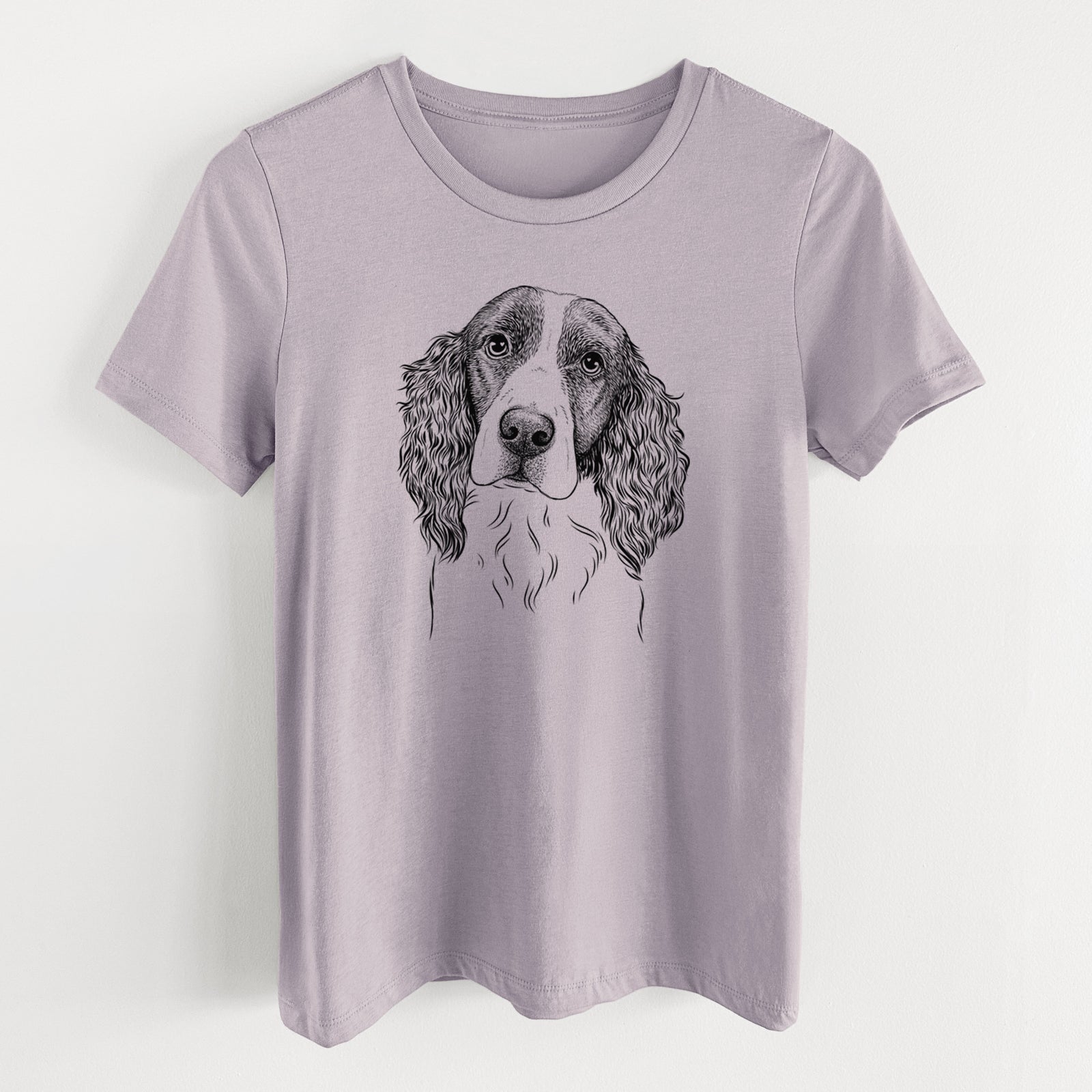 Bare Annie the English Springer Spaniel - Women's Lightweight Relaxed Fit 100% Cotton Crewneck