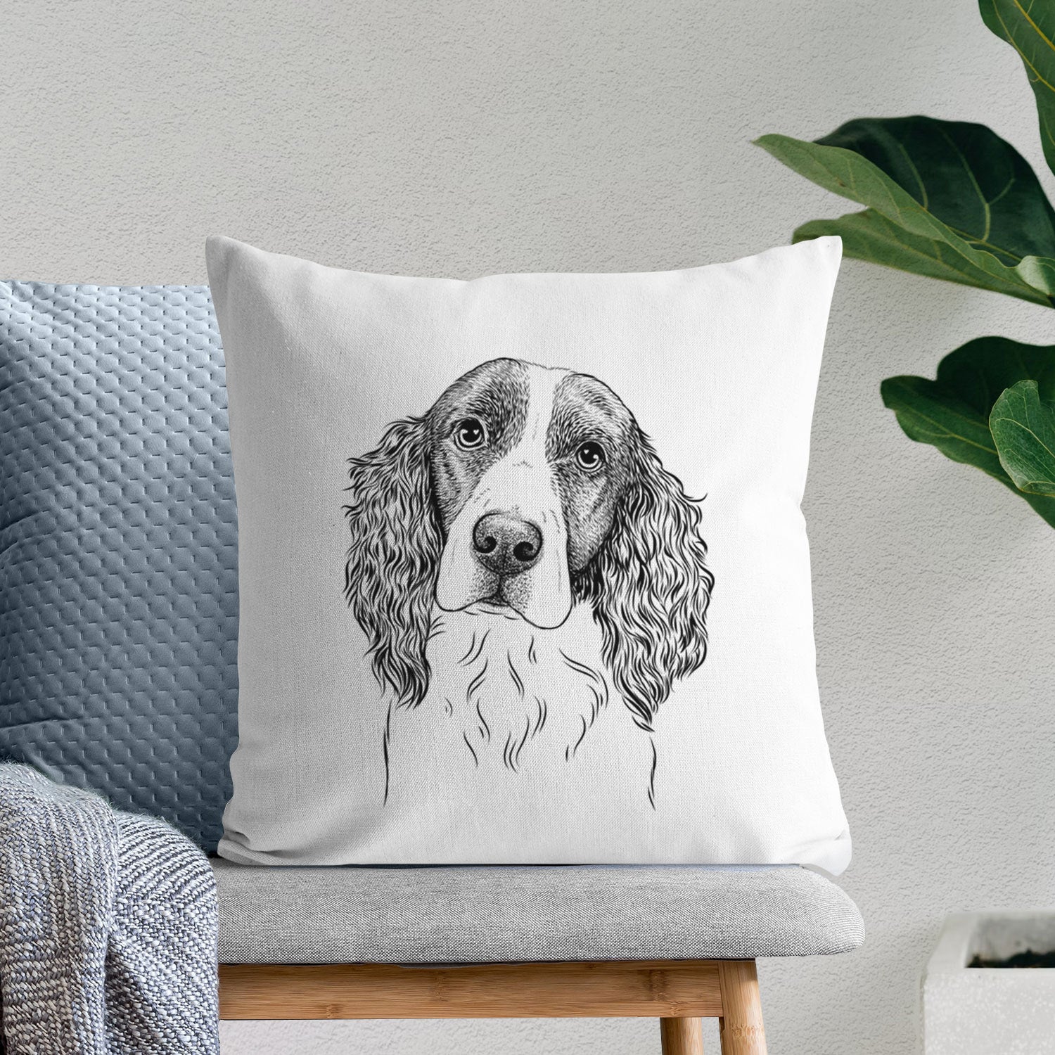 Annie the English Springer Spaniel - Throw Pillow Cover