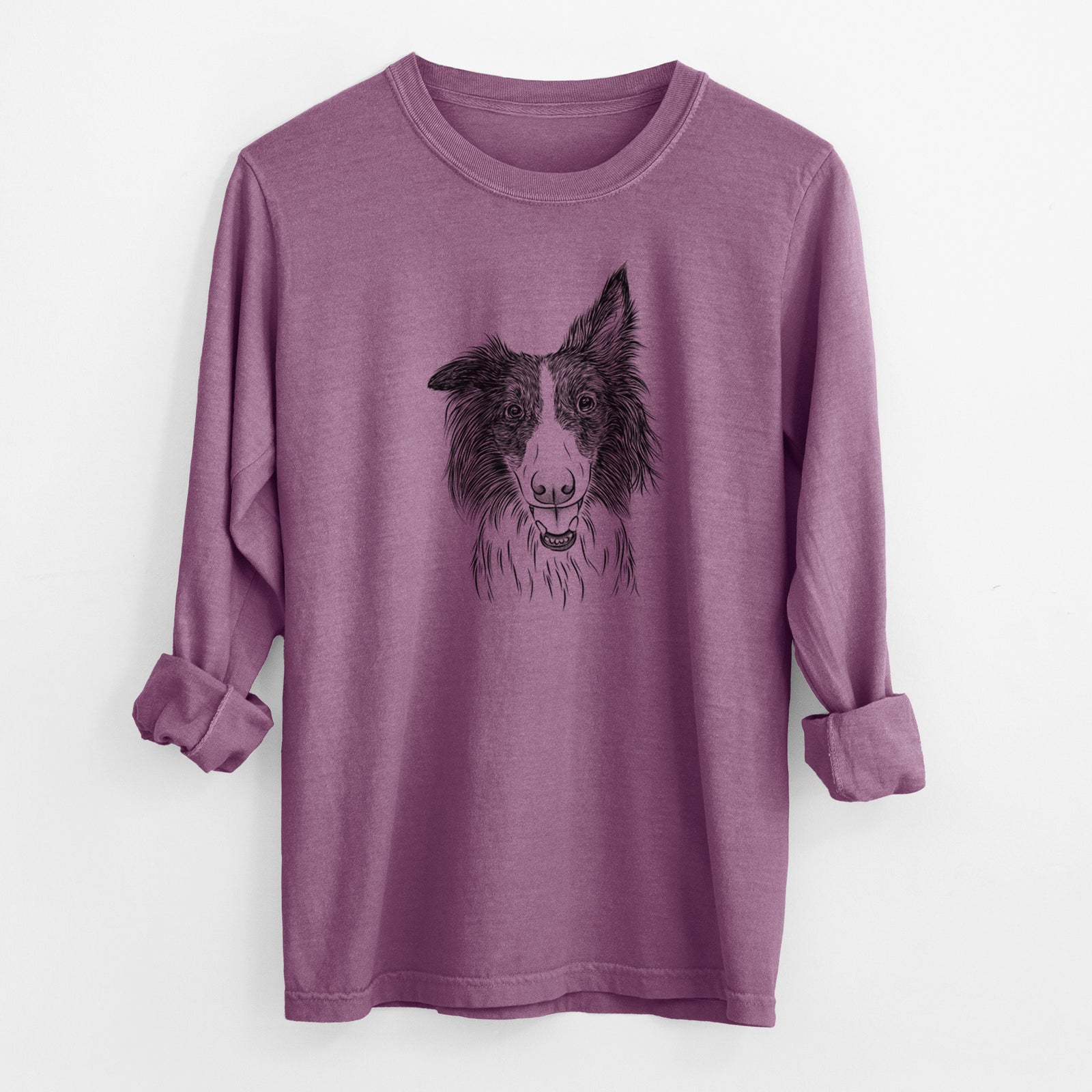 Bare Archie the Silken Windhound - Men's Heavyweight 100% Cotton Long Sleeve
