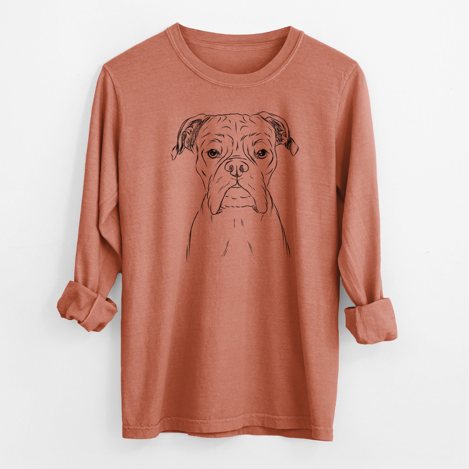 Bare Axel the Boxer - Men's Heavyweight 100% Cotton Long Sleeve