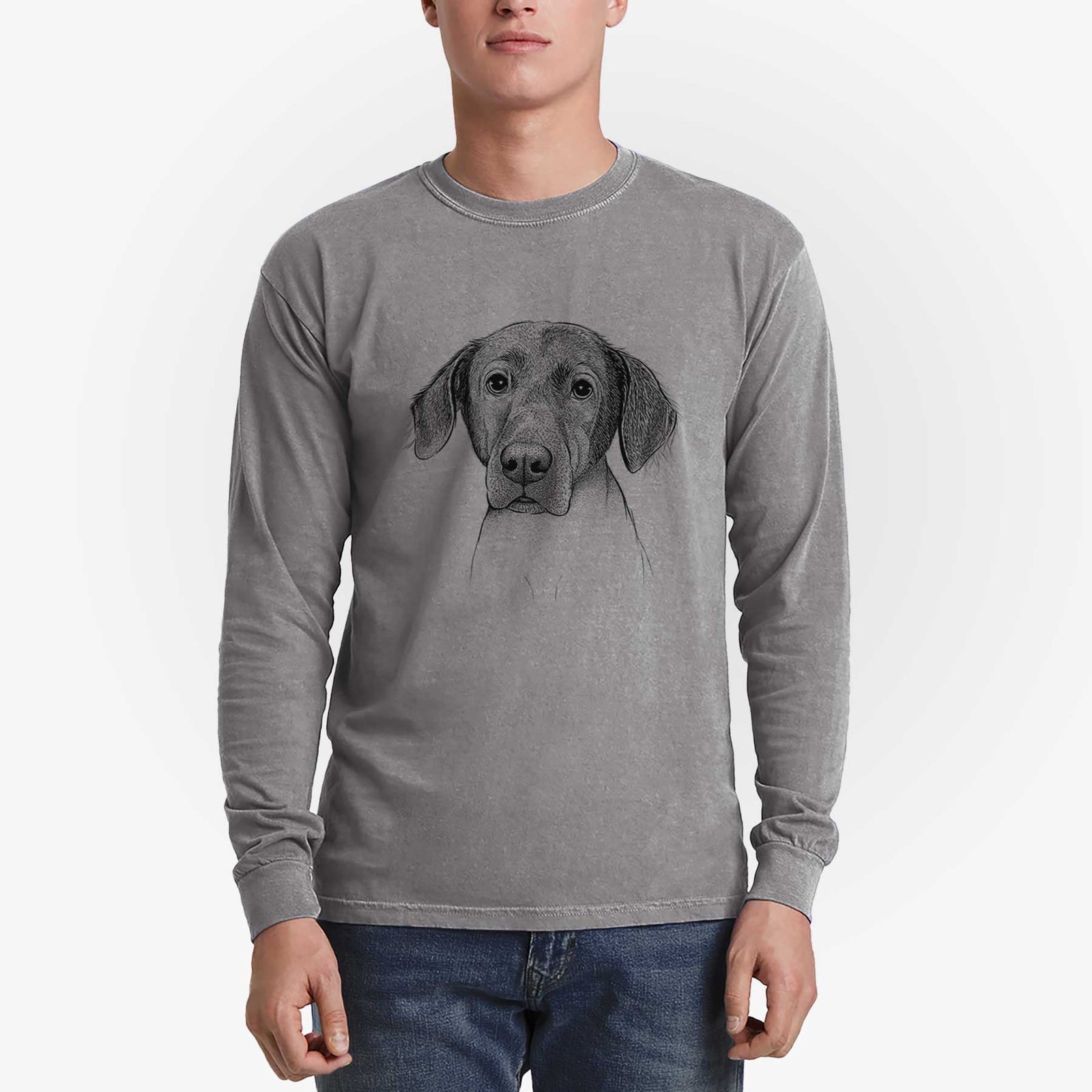 Bare Baldwin the Mixed Breed - Men's Heavyweight 100% Cotton Long Sleeve