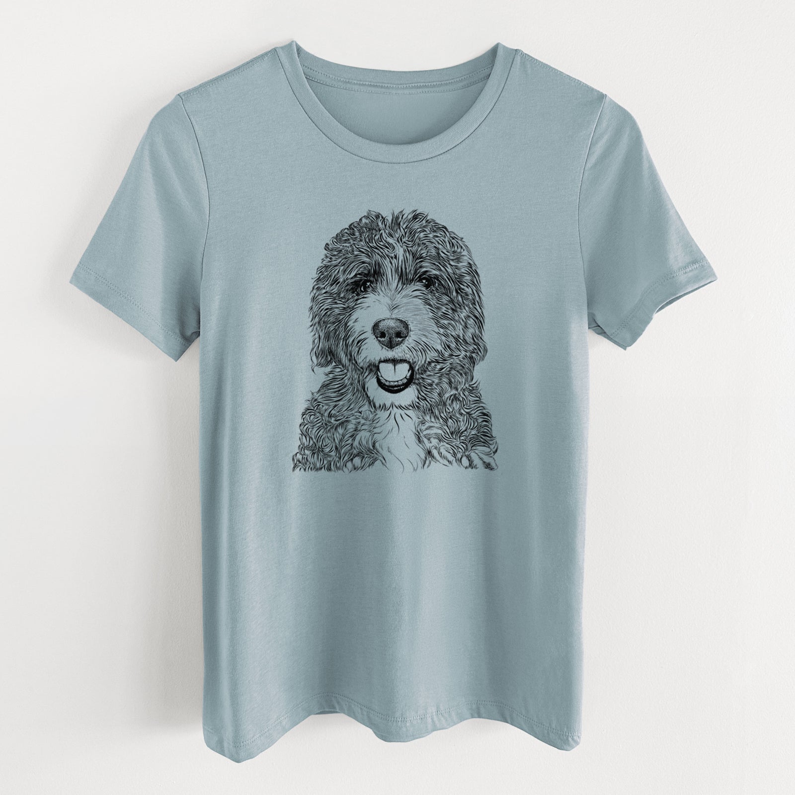 Bare Bash the Bernedoodle - Women's Lightweight Relaxed Fit 100% Cotton Crewneck