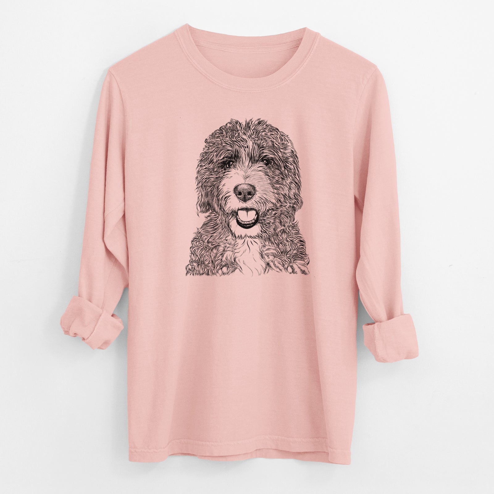 Bare Bash the Bernedoodle - Men's Heavyweight 100% Cotton Long Sleeve