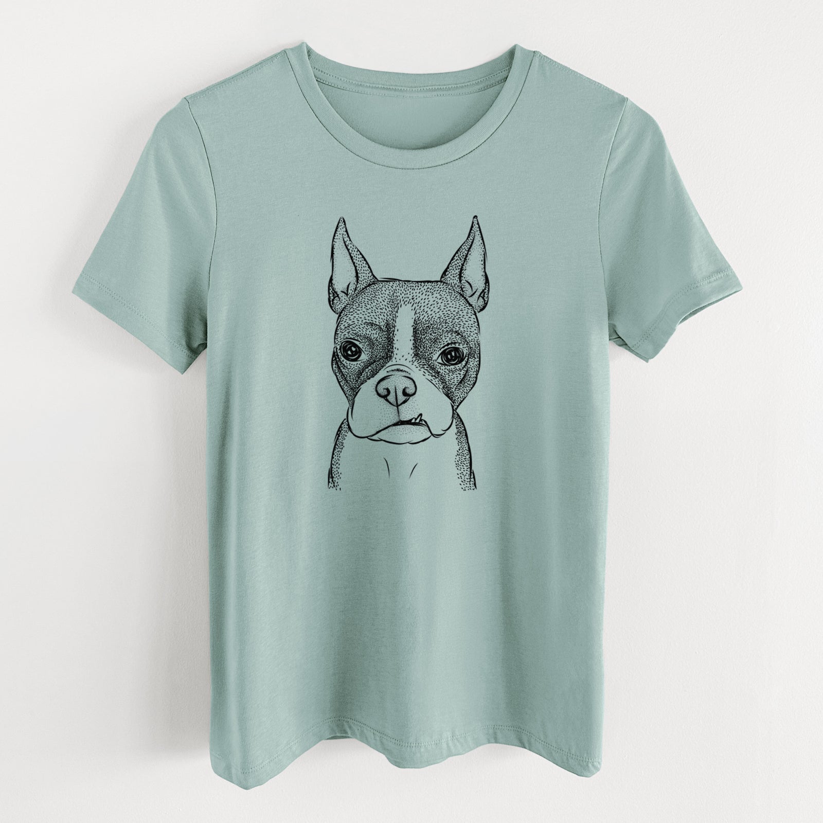 Bare Bean the Boston Terrier - Women's Lightweight Relaxed Fit 100% Cotton Crewneck