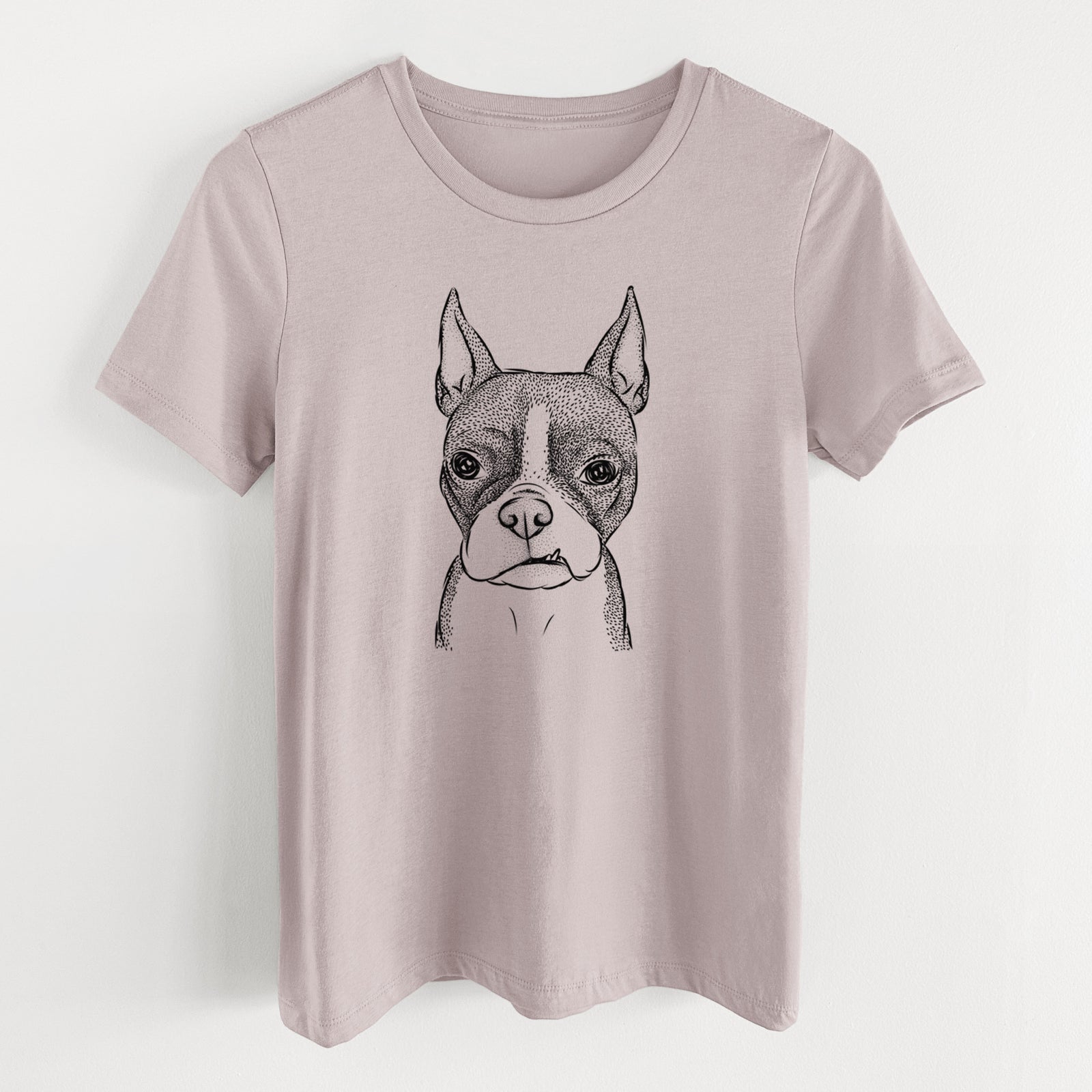 Bare Bean the Boston Terrier - Women's Lightweight Relaxed Fit 100% Cotton Crewneck