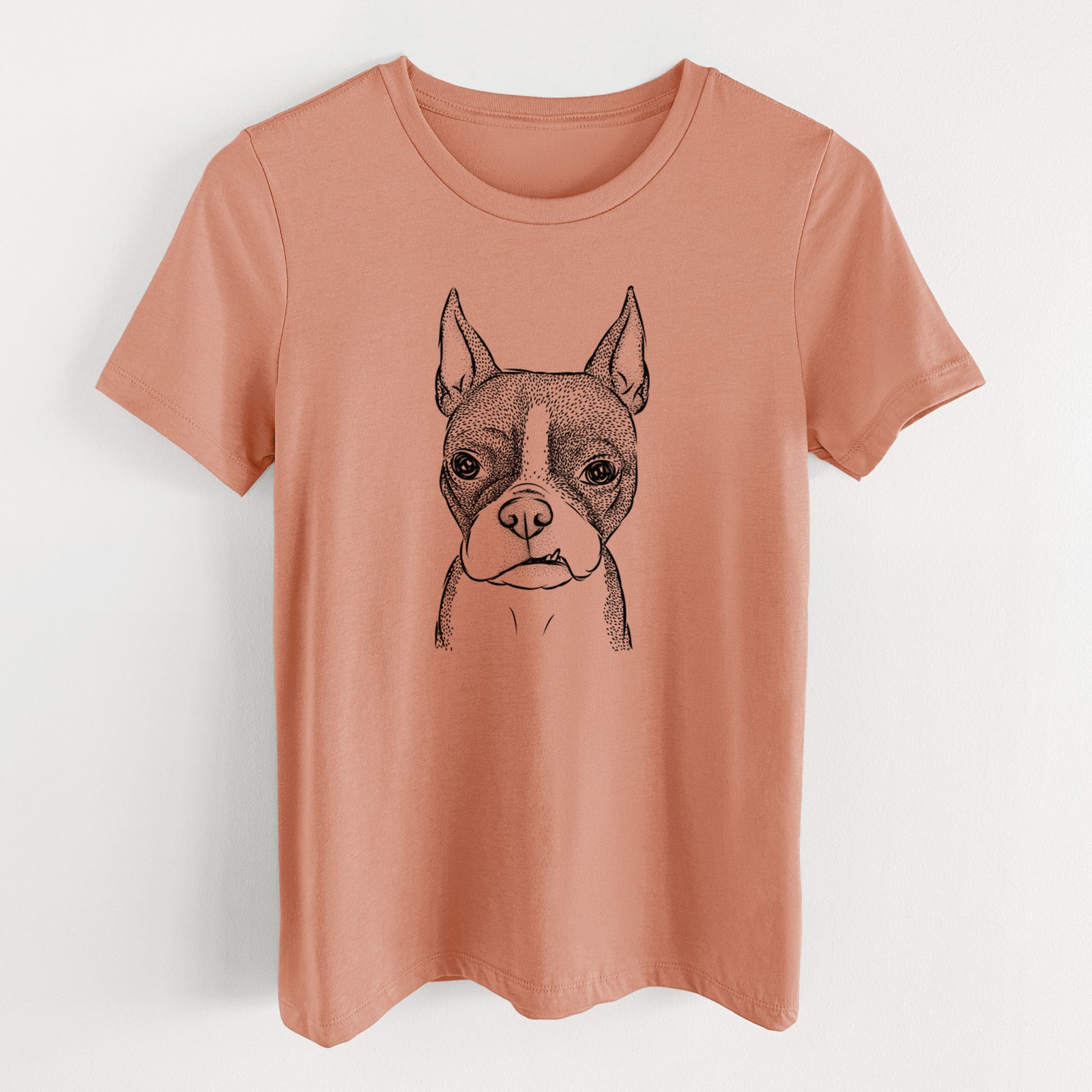 Bare Bean the Boston Terrier - Women's Lightweight Relaxed Fit 100% Cotton Crewneck